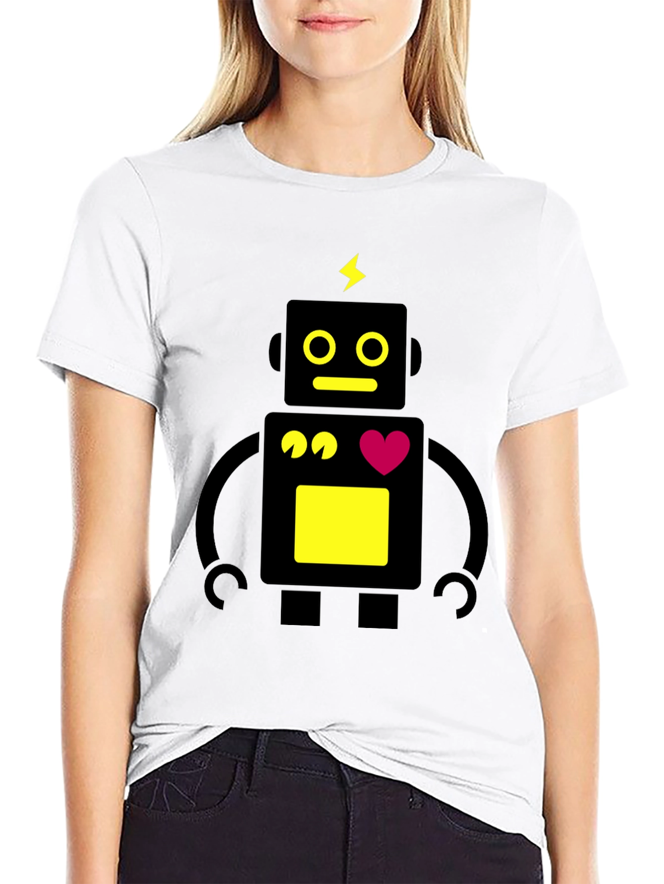 Robot Heart T-Shirt - Modern Graphic Tee