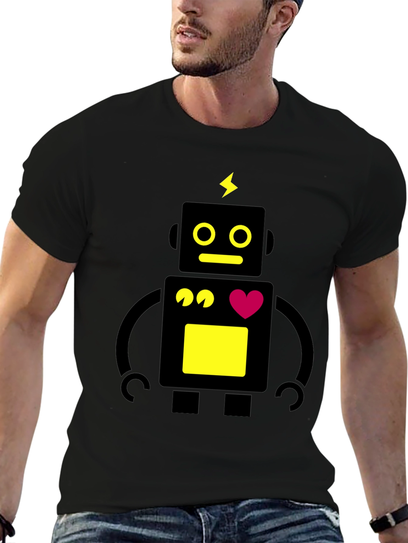 Robot Heart T-Shirt - Modern Graphic Tee