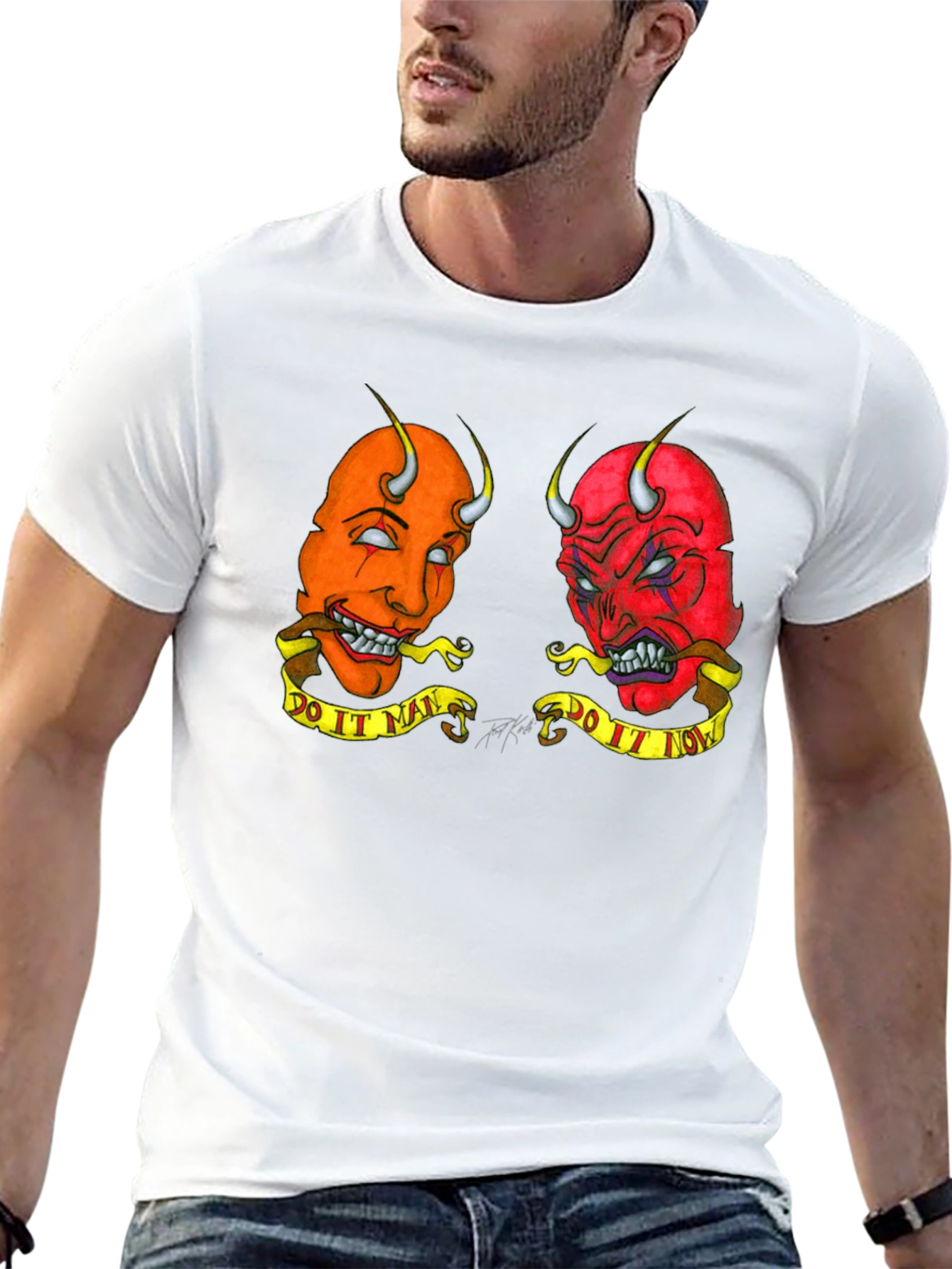 Devil Duo T-Shirt - Do It Man/Now