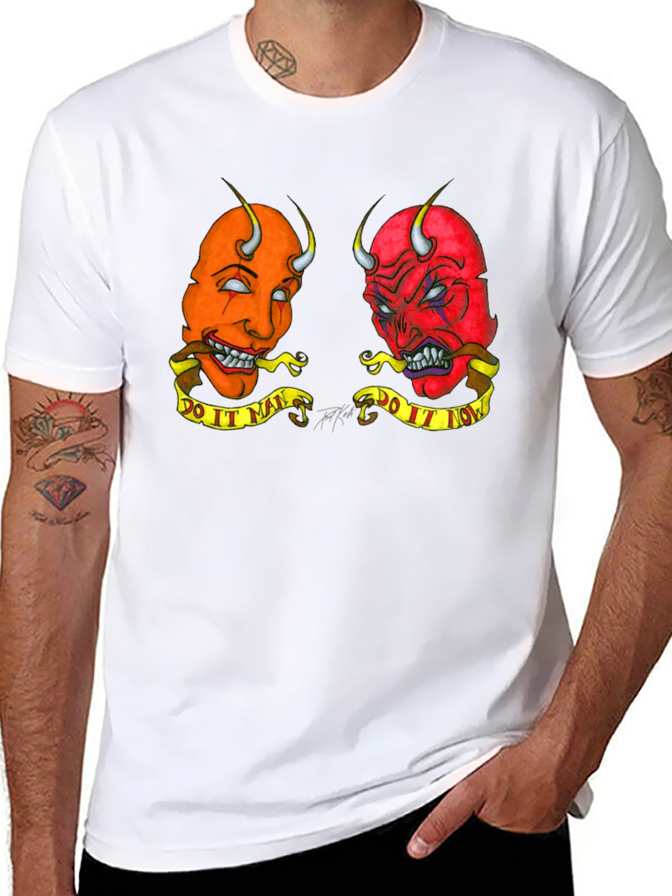 Devil Duo T-Shirt - Do It Man/Now