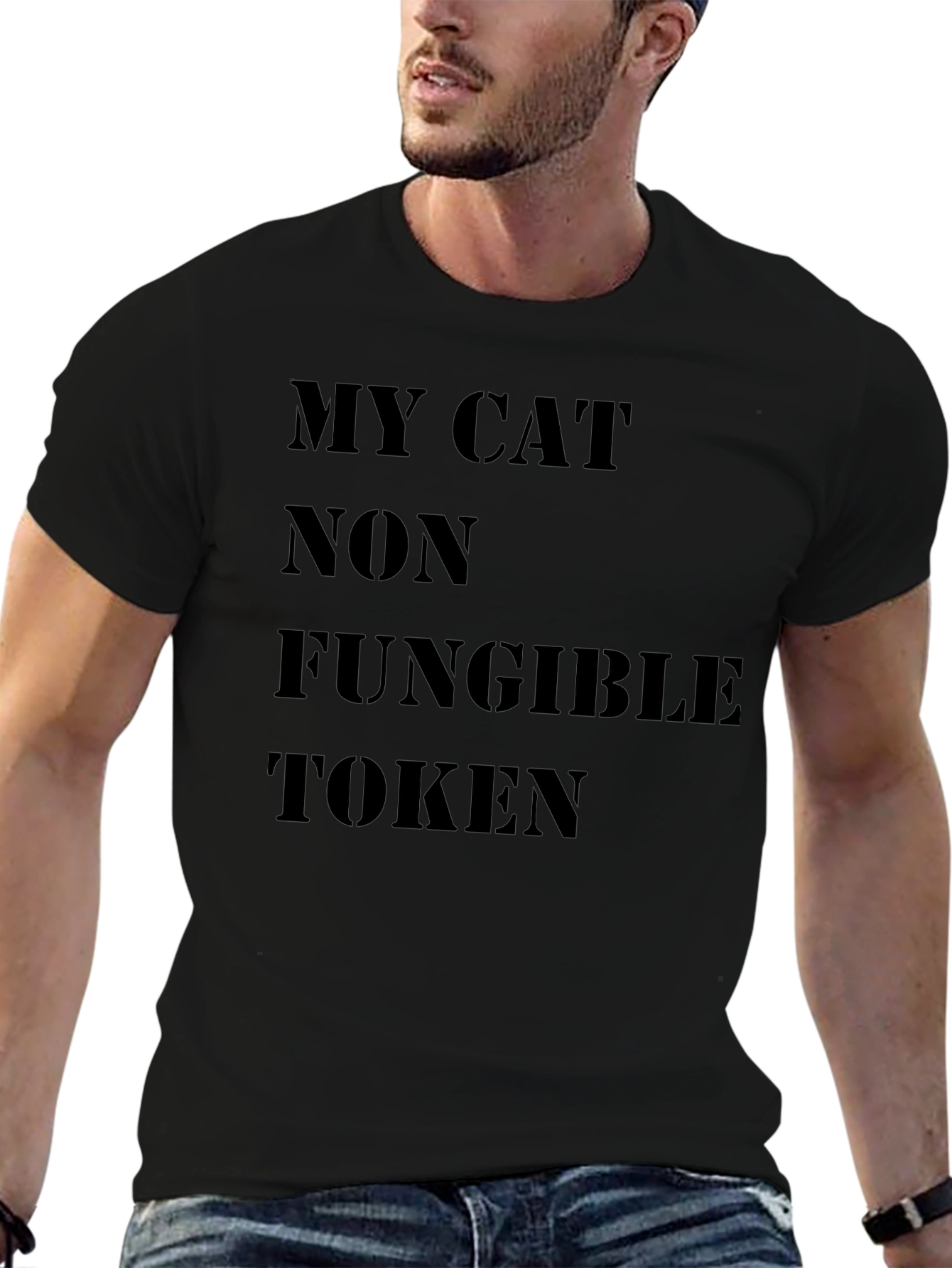 My Cat Non Fungible Token Black T-Shirt