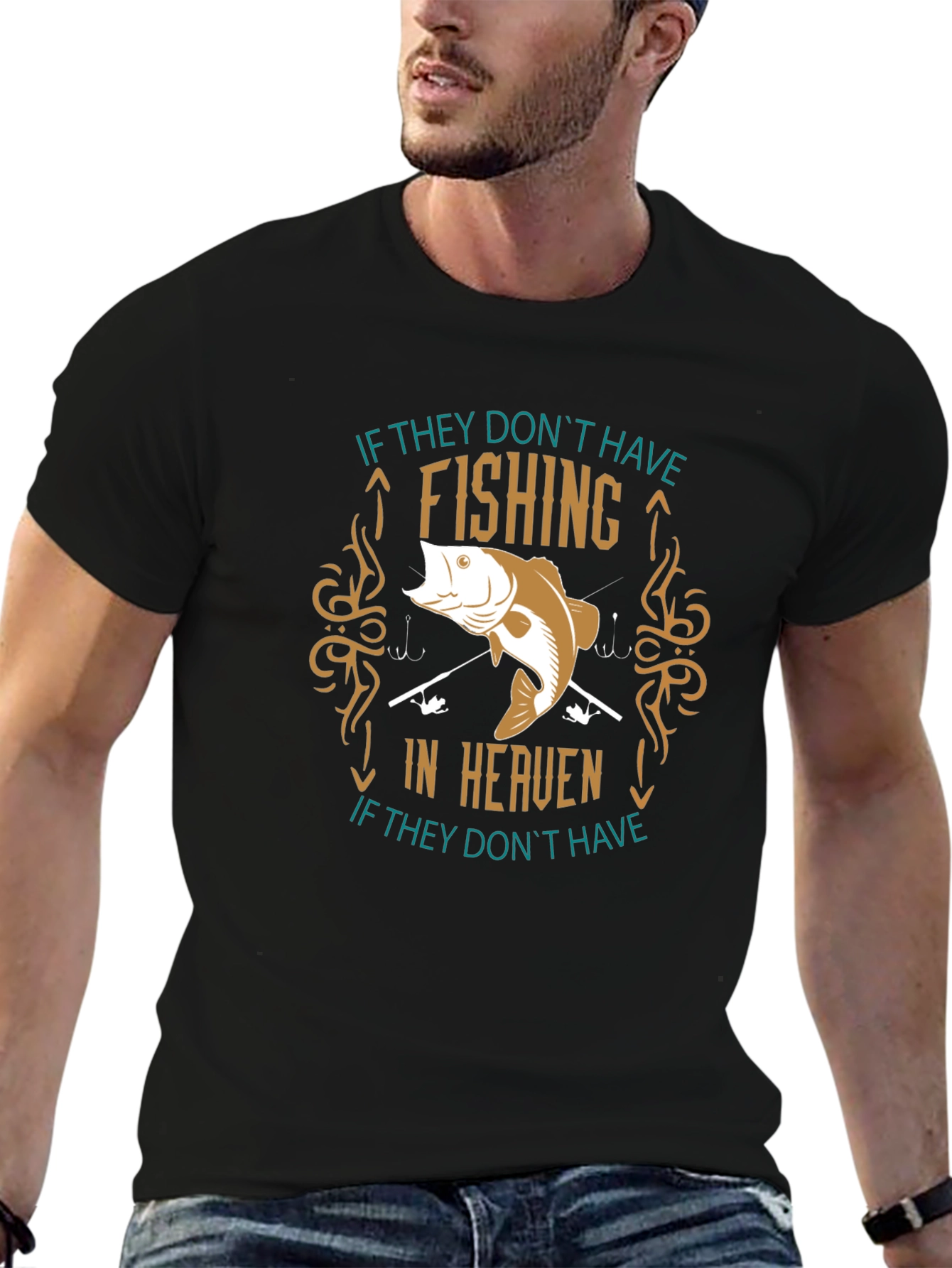 Fishing In Heaven Graphic T-Shirt