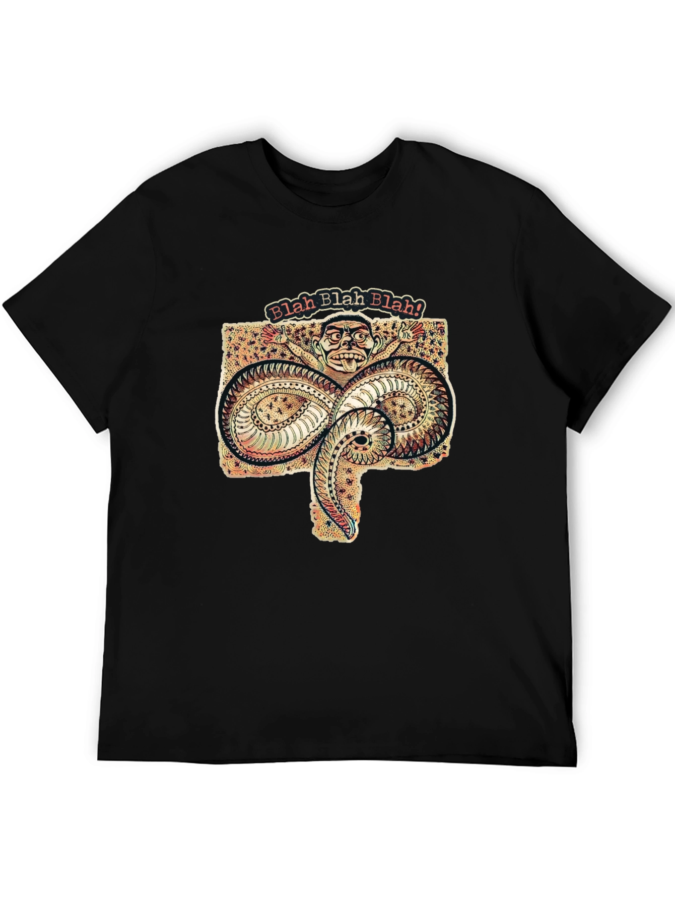 Blah Blah Graphic Tee - Unique Serpent Design