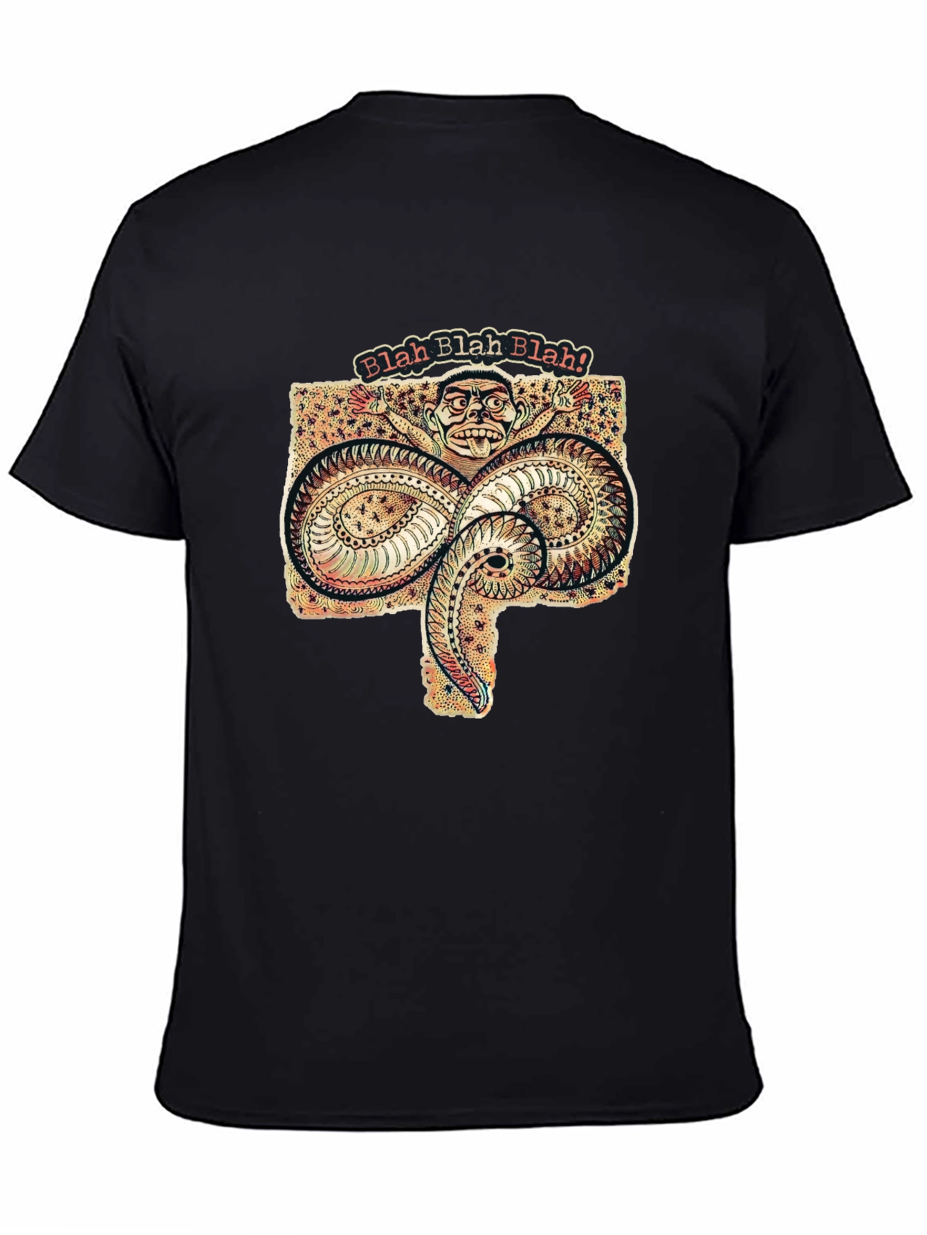 Blah Blah Graphic Tee - Unique Serpent Design