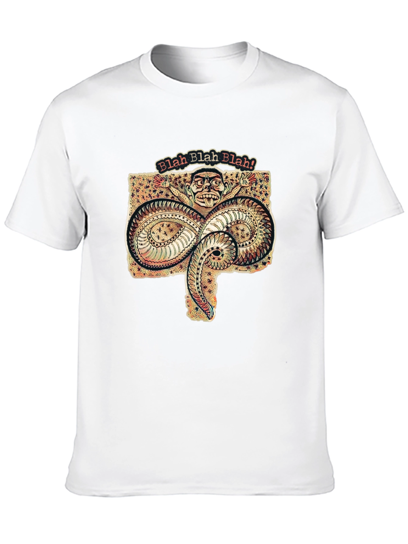 Blah Blah Graphic Tee - Unique Serpent Design