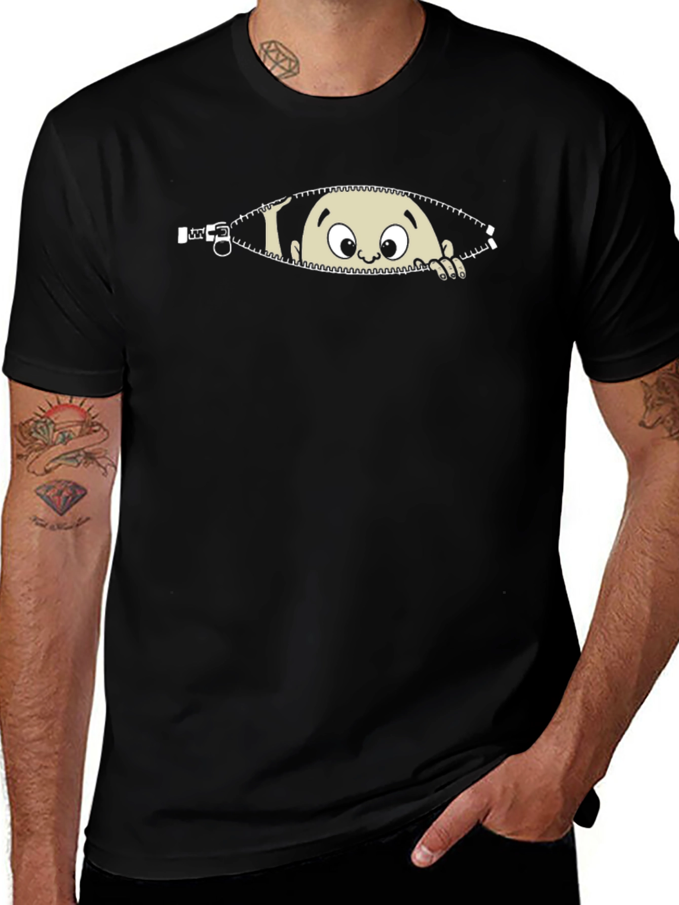 Peek-a-Boo Baby Zipper T-Shirt