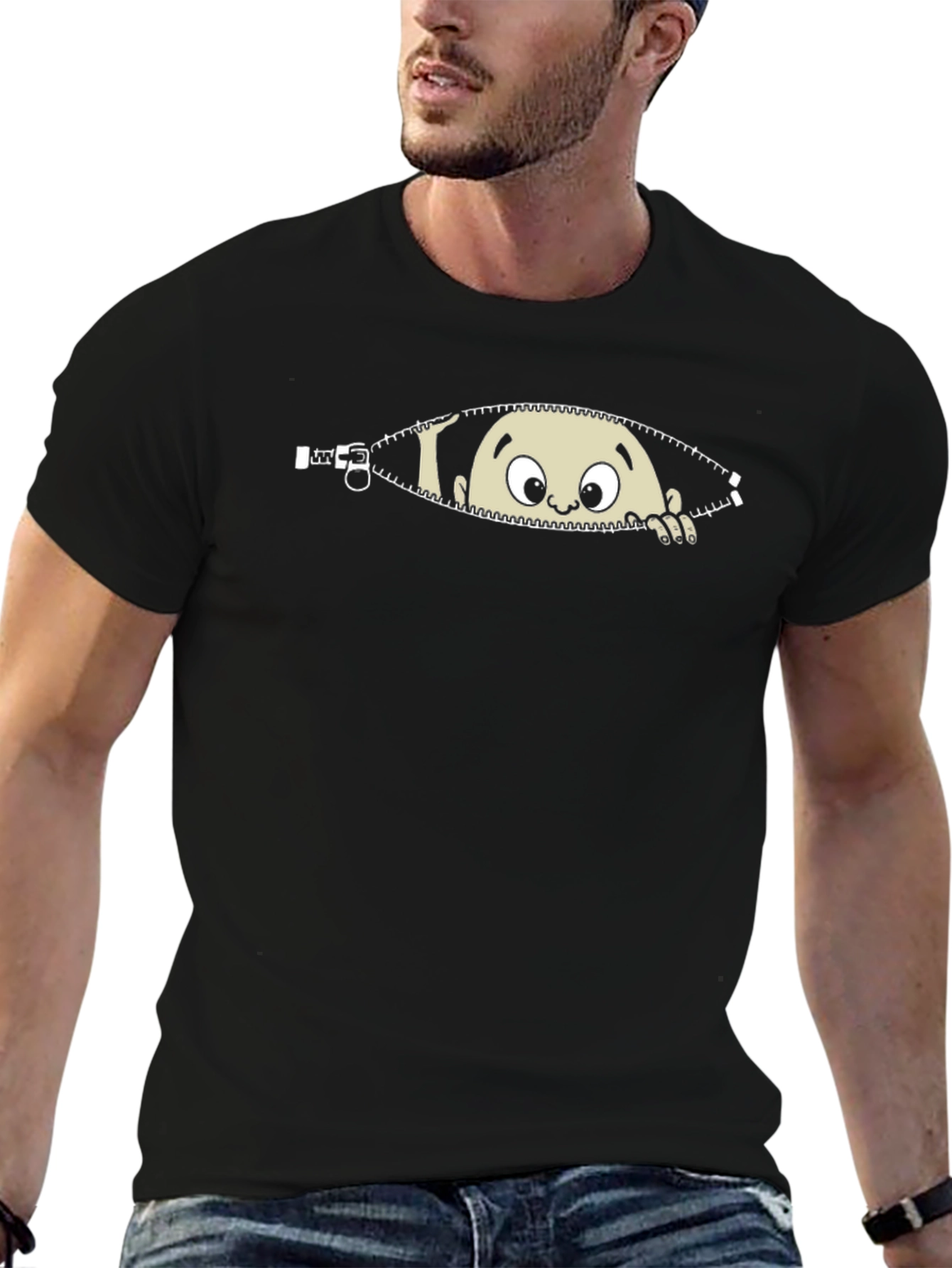 Peek-a-Boo Baby Zipper T-Shirt