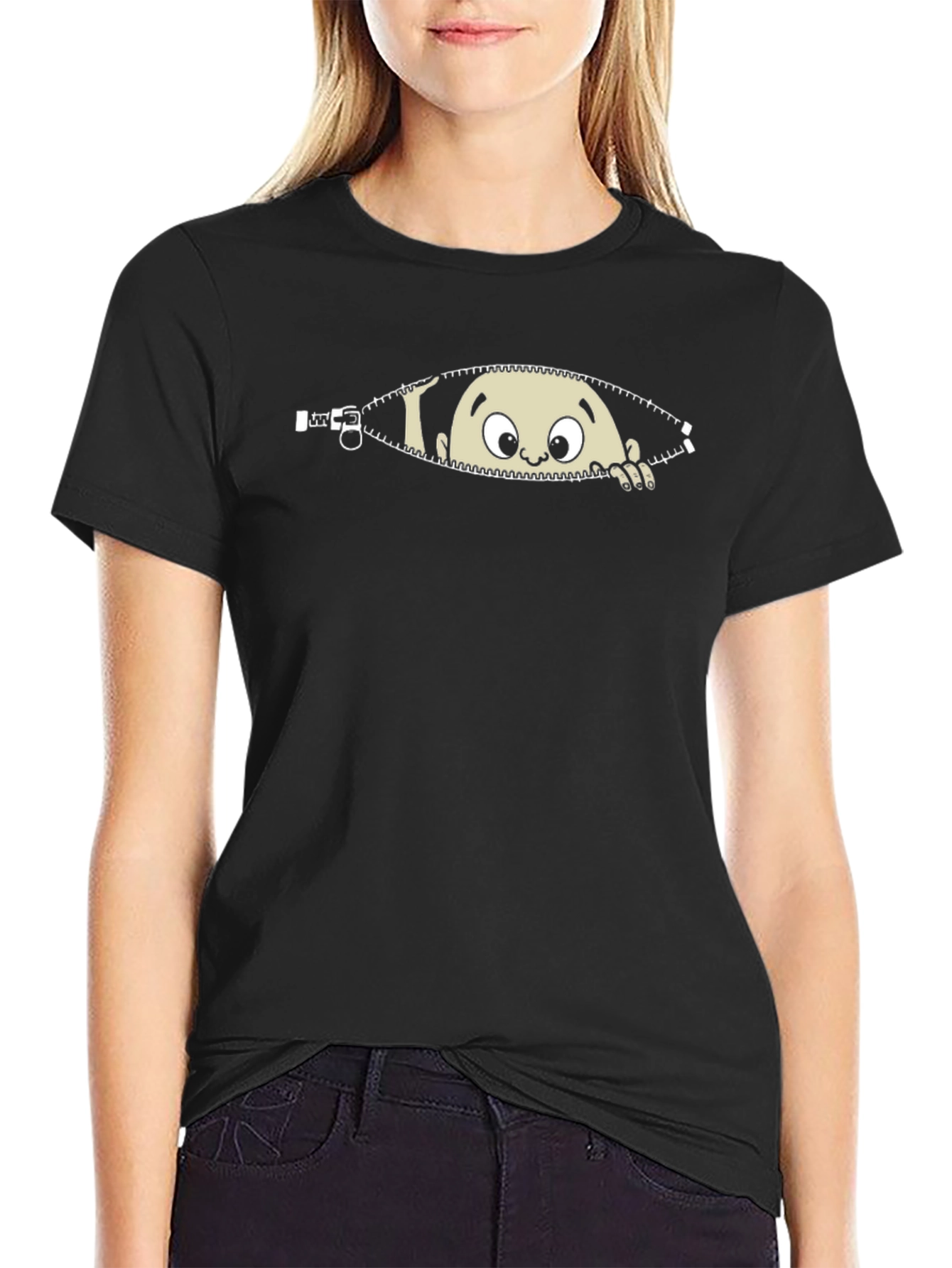 Peek-a-Boo Baby Zipper T-Shirt
