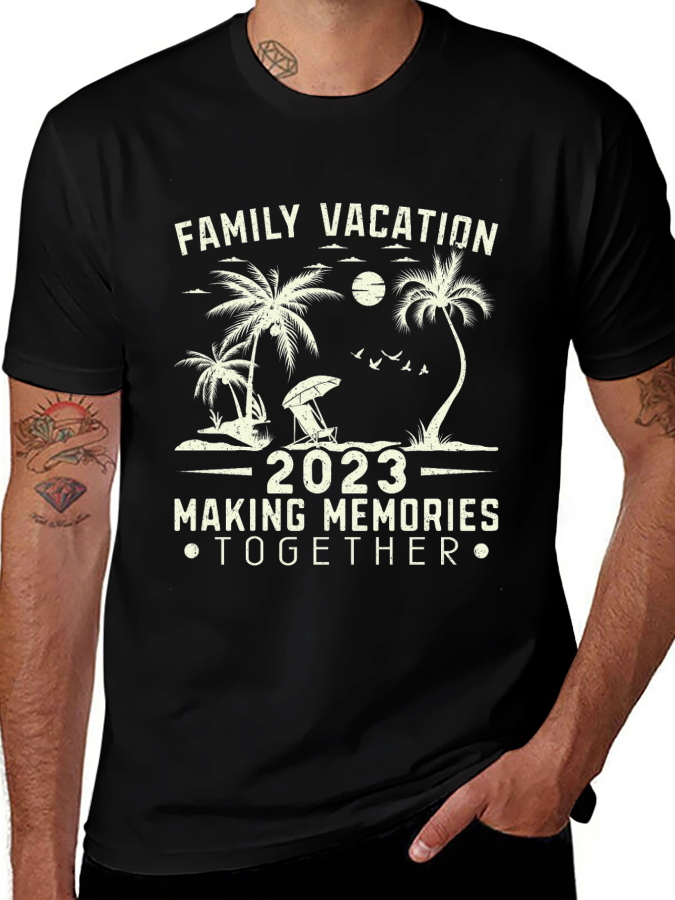 Family Vacation 2023 T-Shirt Beach Design
