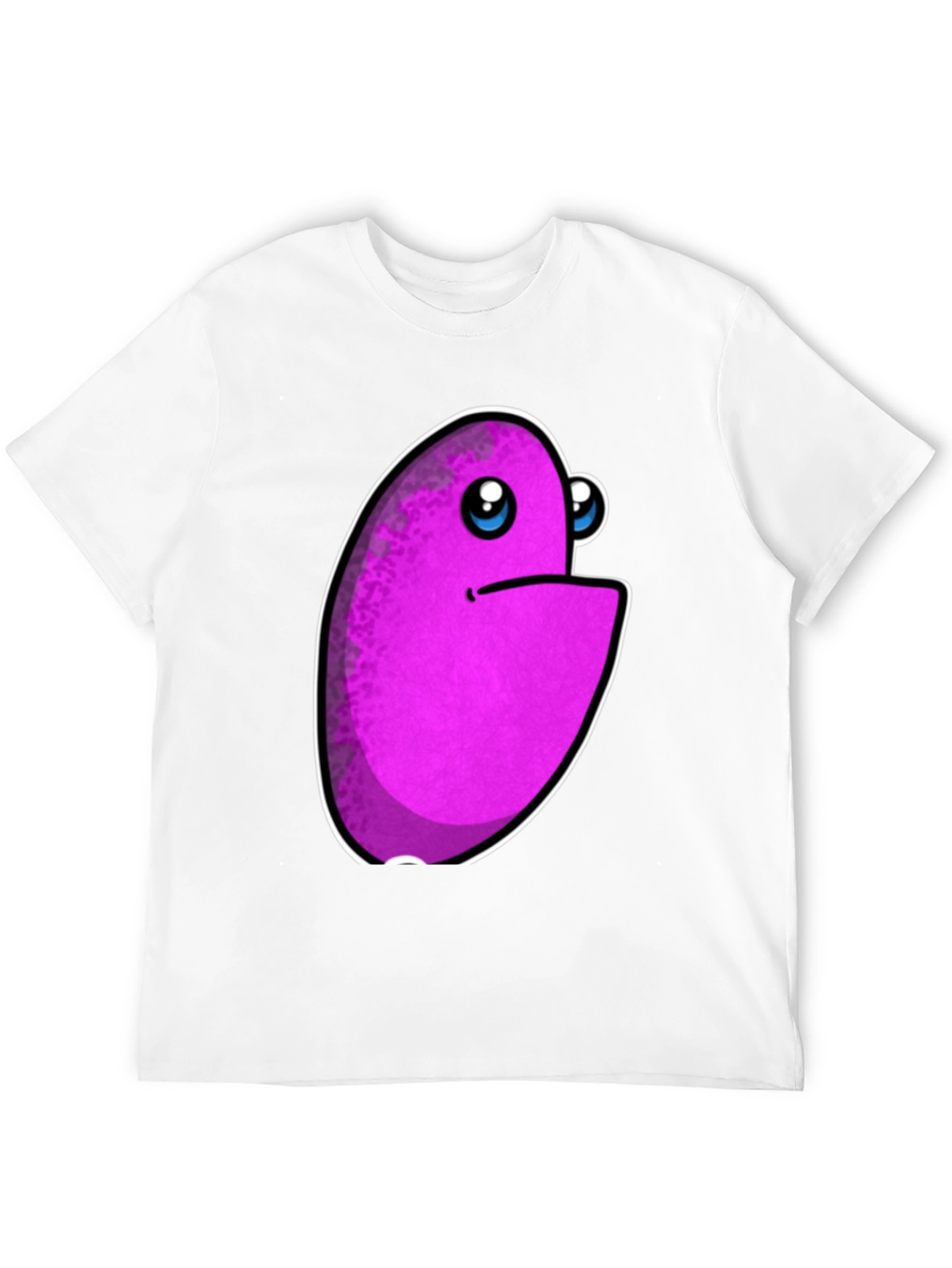 Purple Monster Graphic Print Mens Black T-Shirt