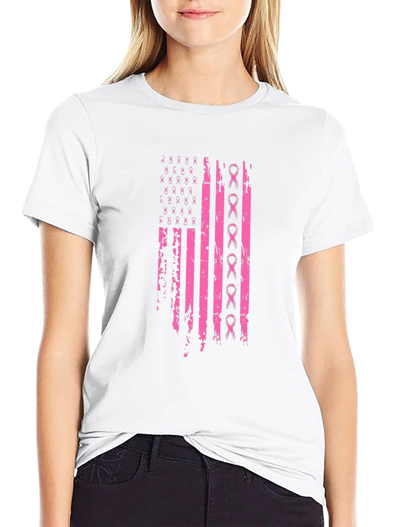 Breast Cancer Awareness Flag Tee