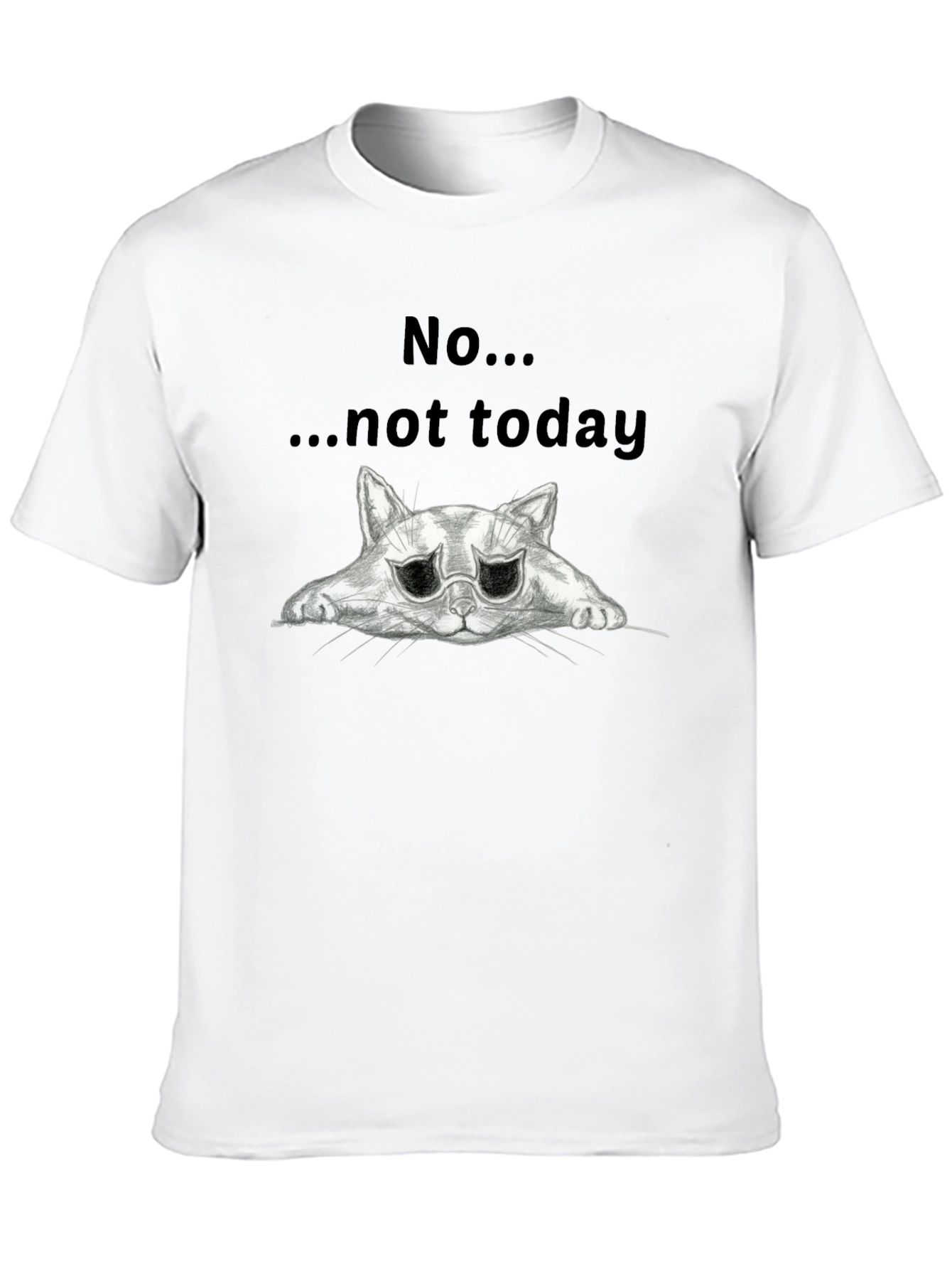 No... Not Today Cat Graphic T-Shirt