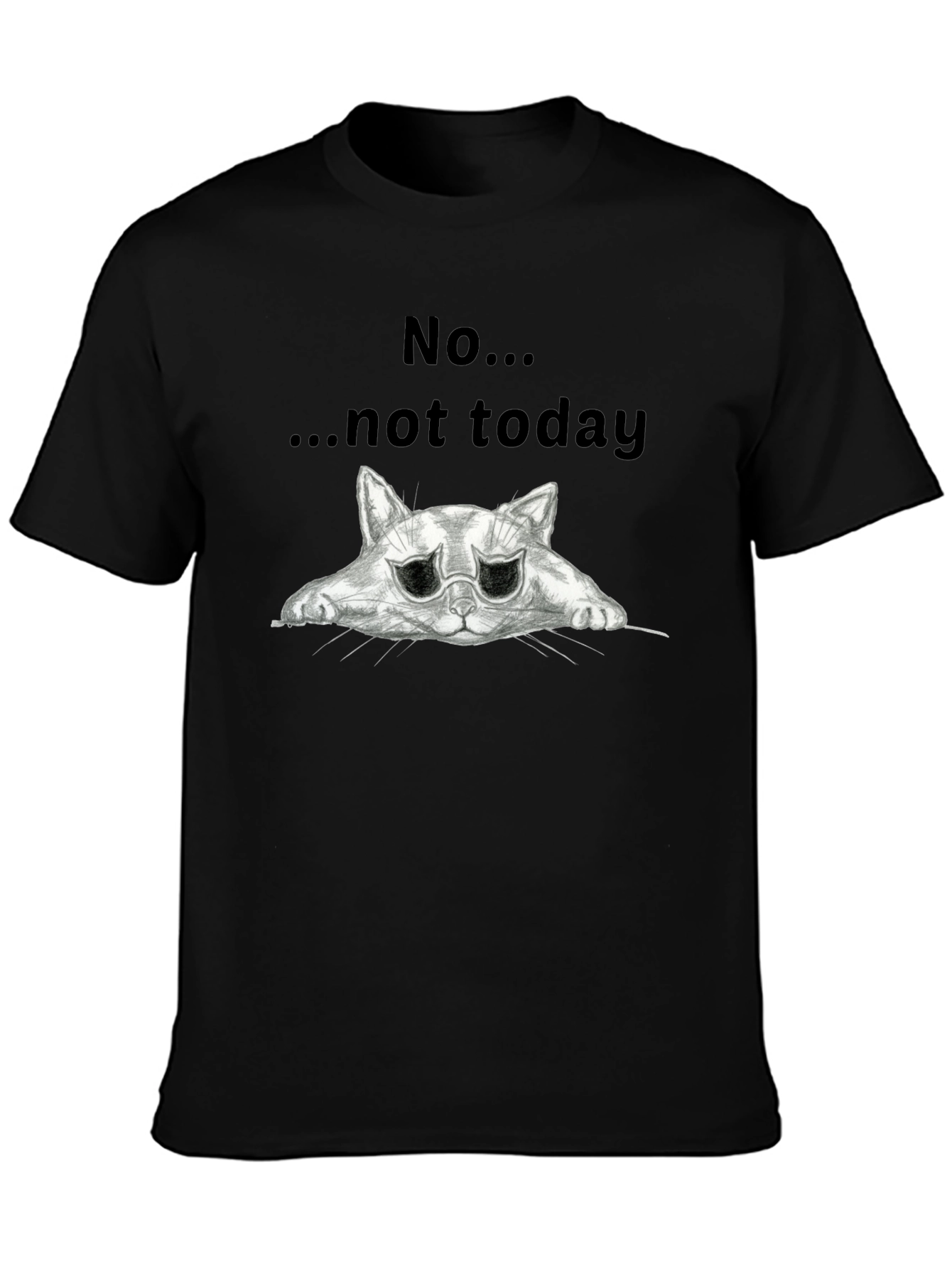 No... Not Today Cat Graphic T-Shirt