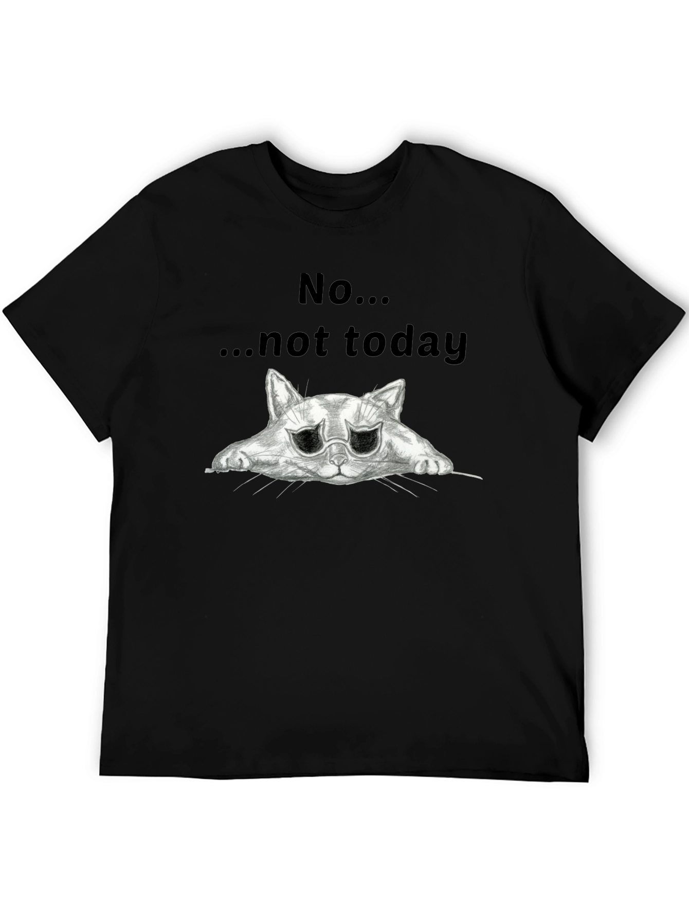 No... Not Today Cat Graphic T-Shirt