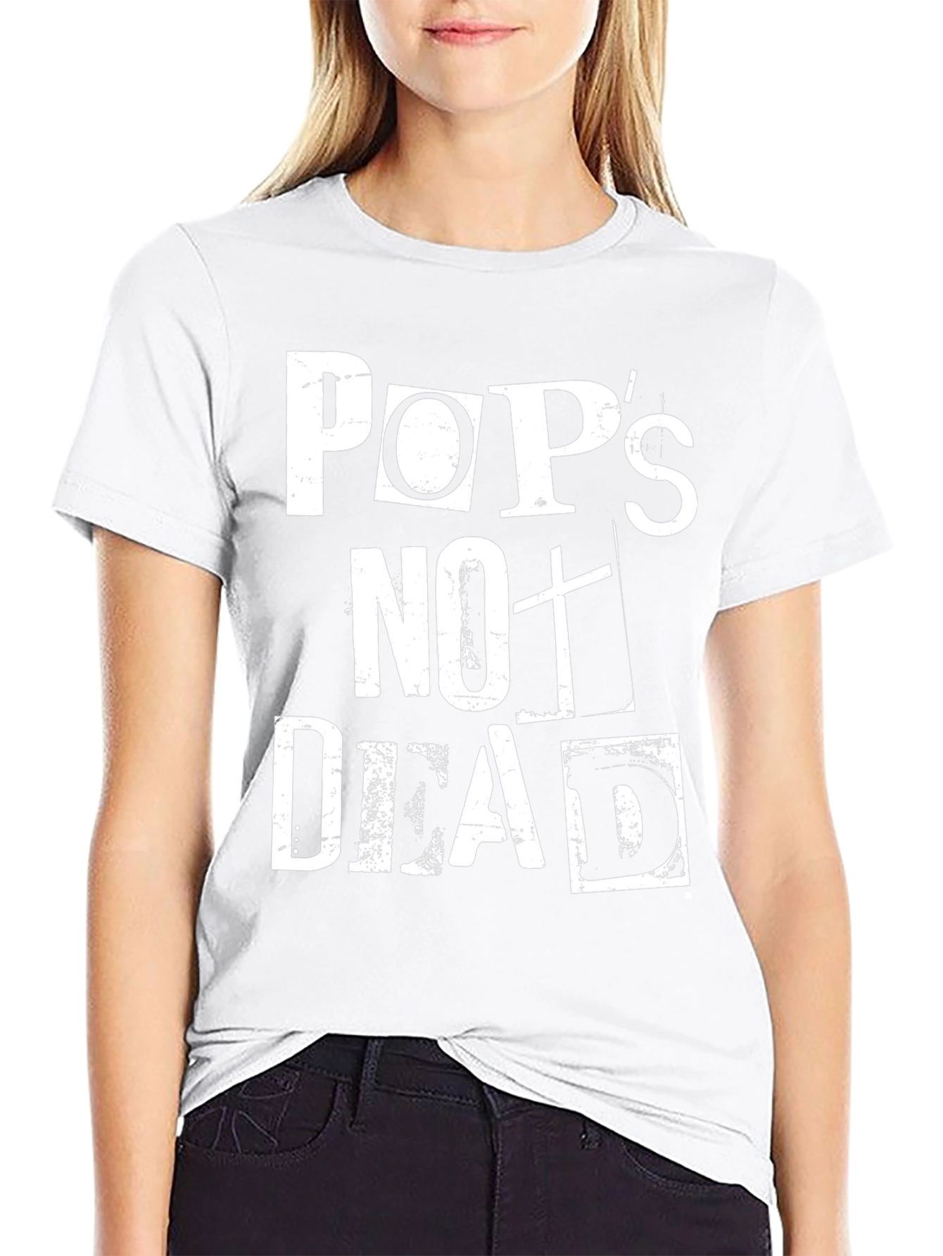 Pops Not Dead Black Graphic Tee