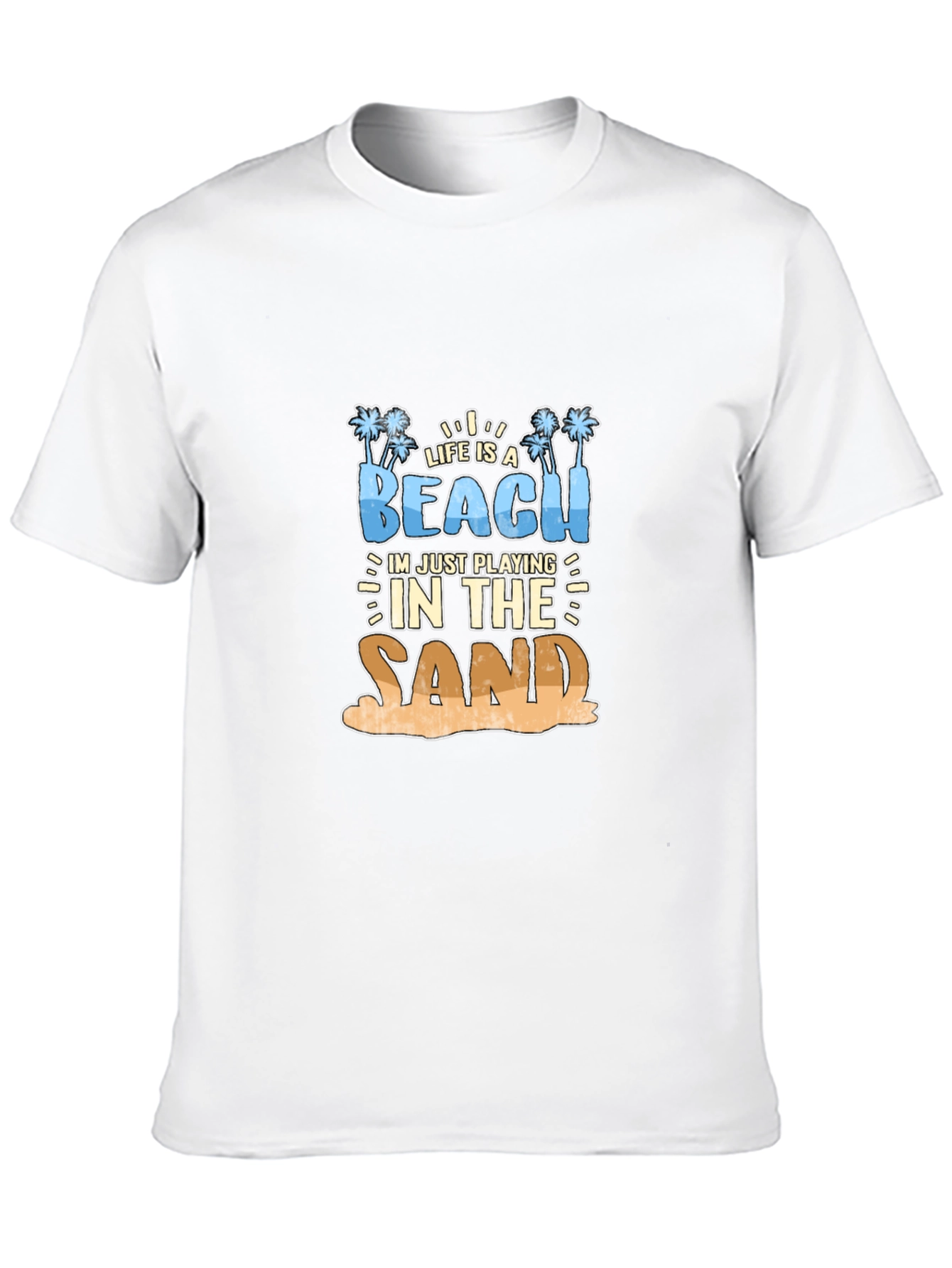 Life is a Beach Mens Black T-Shirt