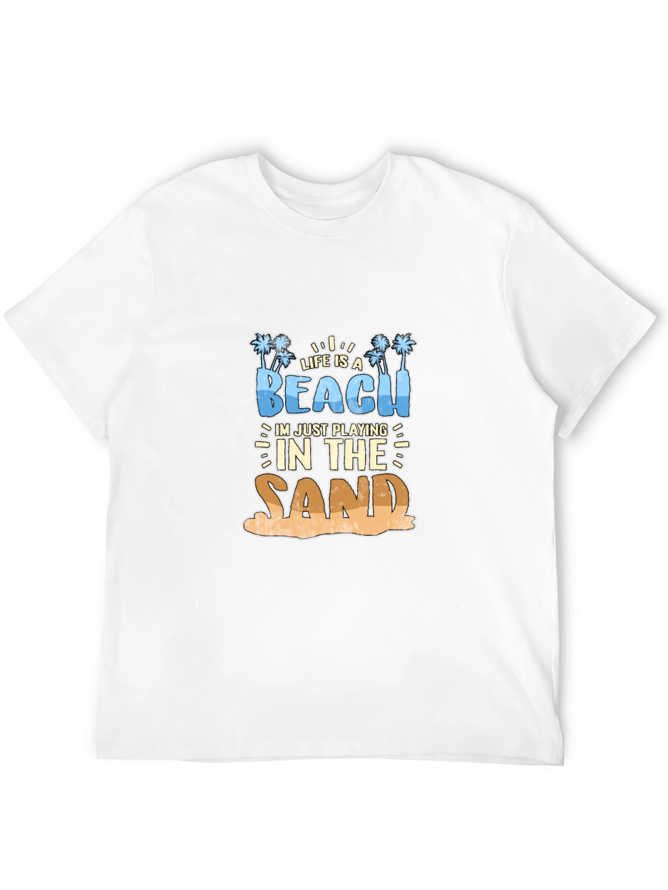 Life is a Beach Mens Black T-Shirt