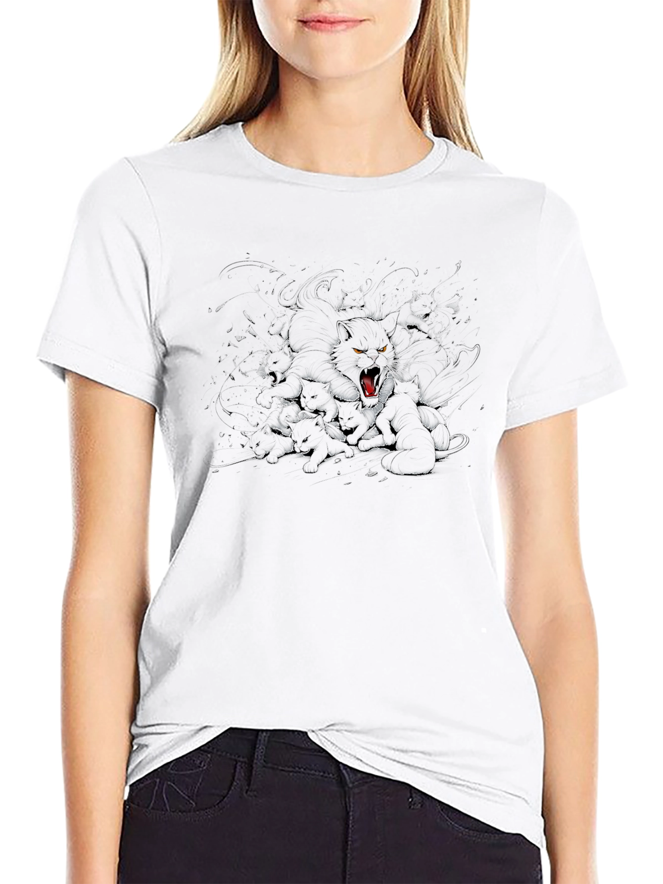 Black T-Shirt with Black Panther Graphic