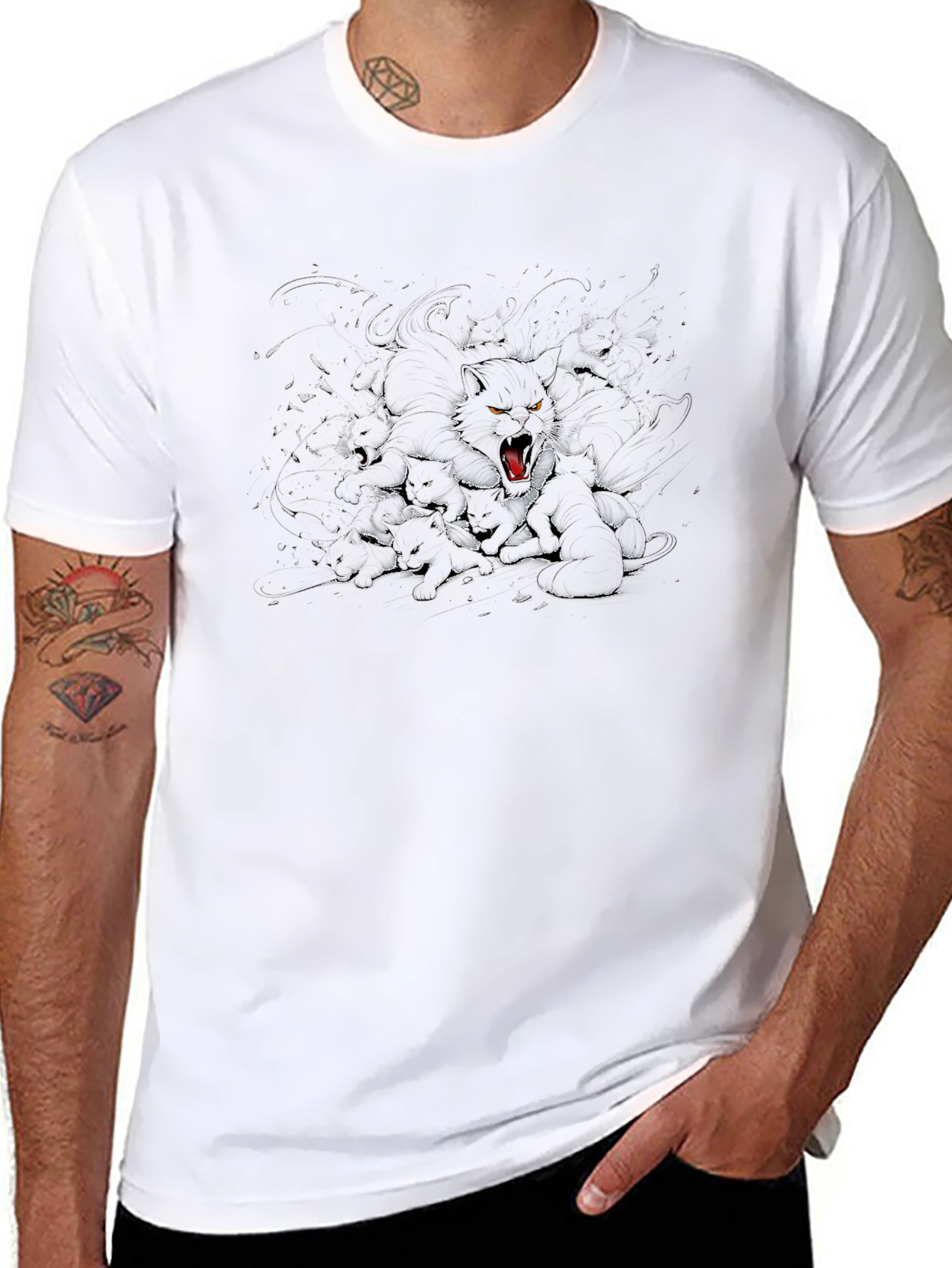 Black T-Shirt with Black Panther Graphic