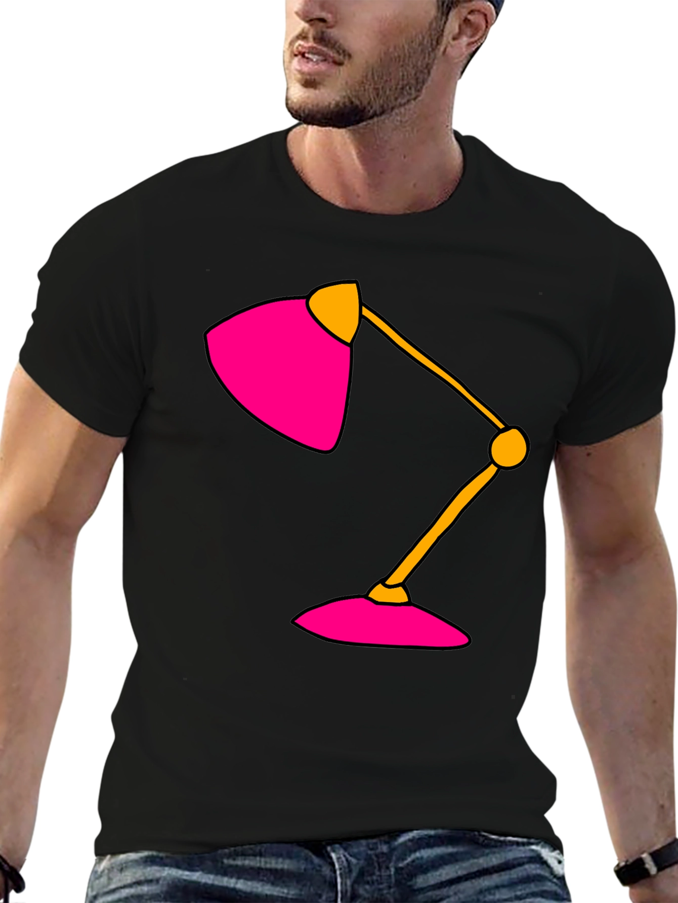 Pink Lamp Graphic T-Shirt - Unique Design Tee