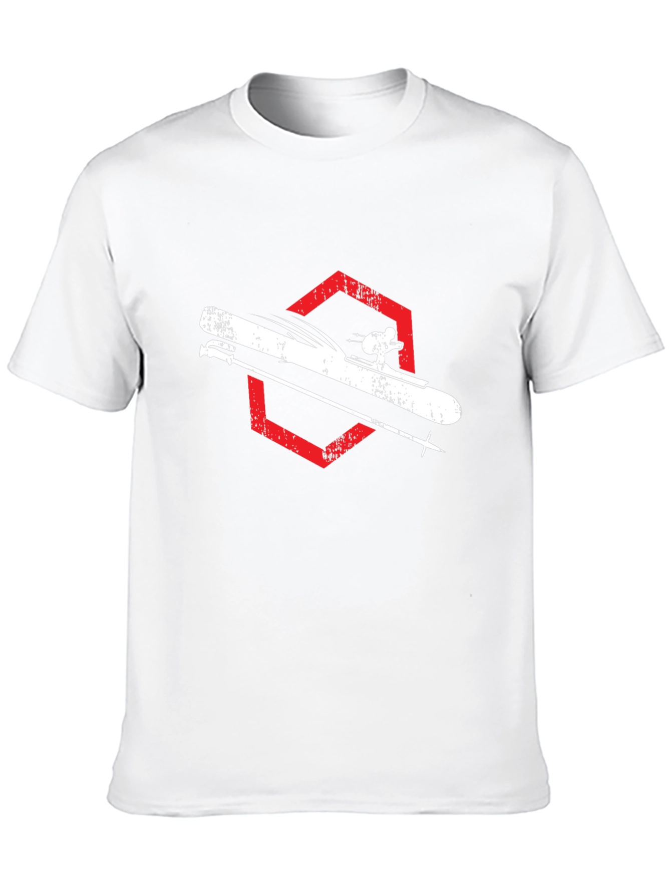 Skiing Graphic Tee - Black Cotton Shirt