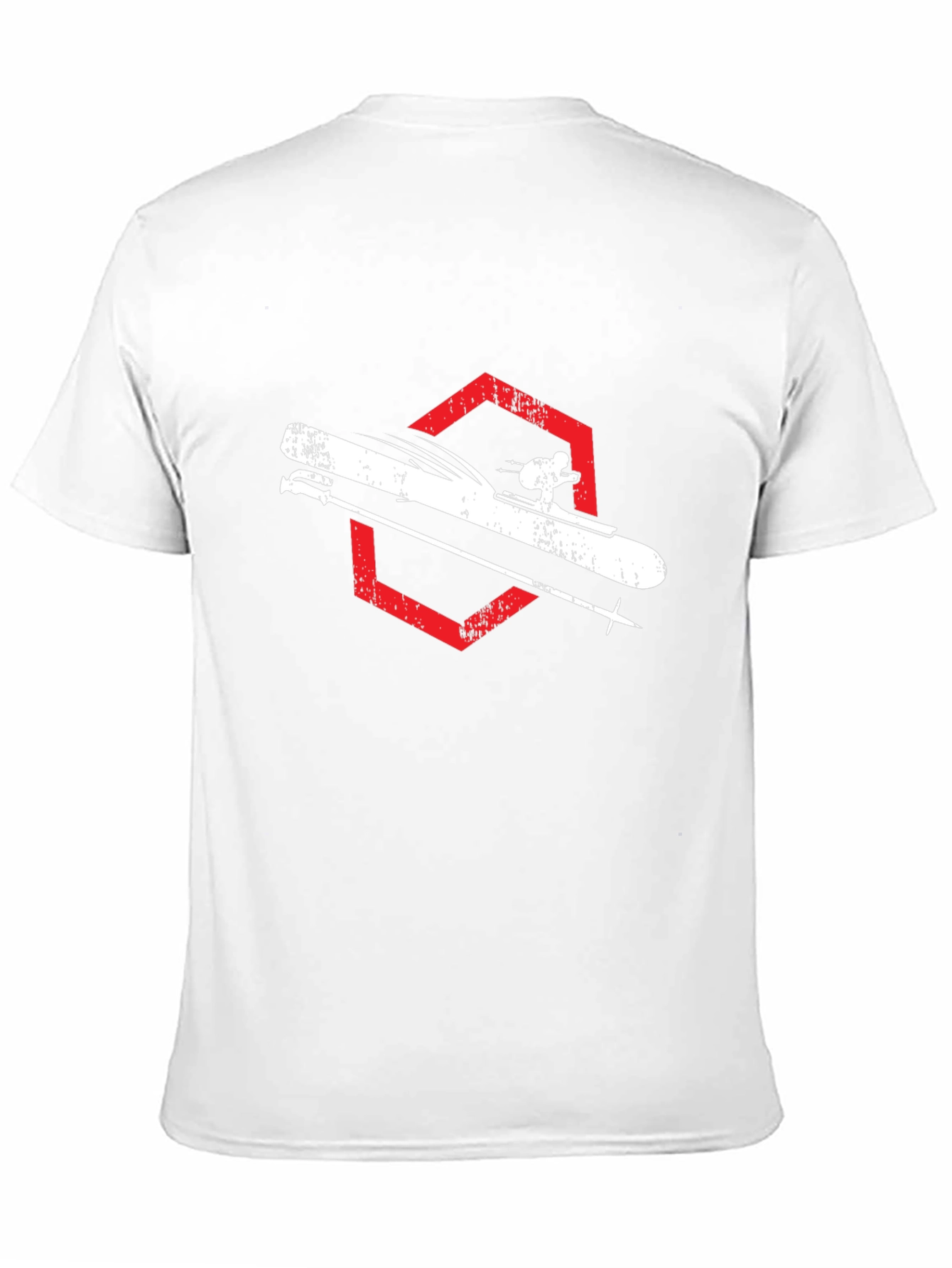 Skiing Graphic Tee - Black Cotton Shirt