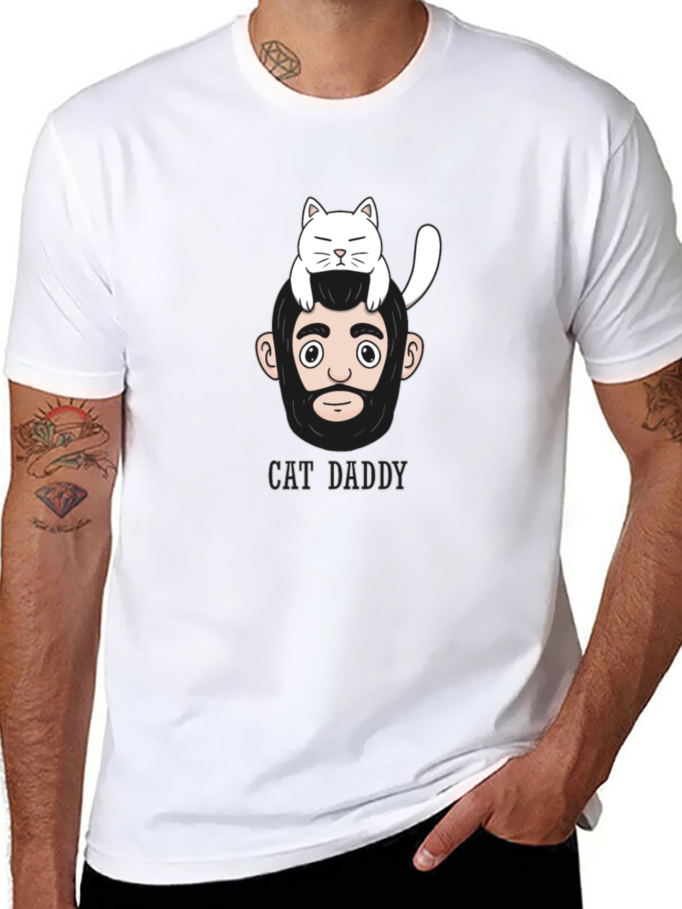 Cat Daddy Graphic T-Shirt - Mens Casual Wear