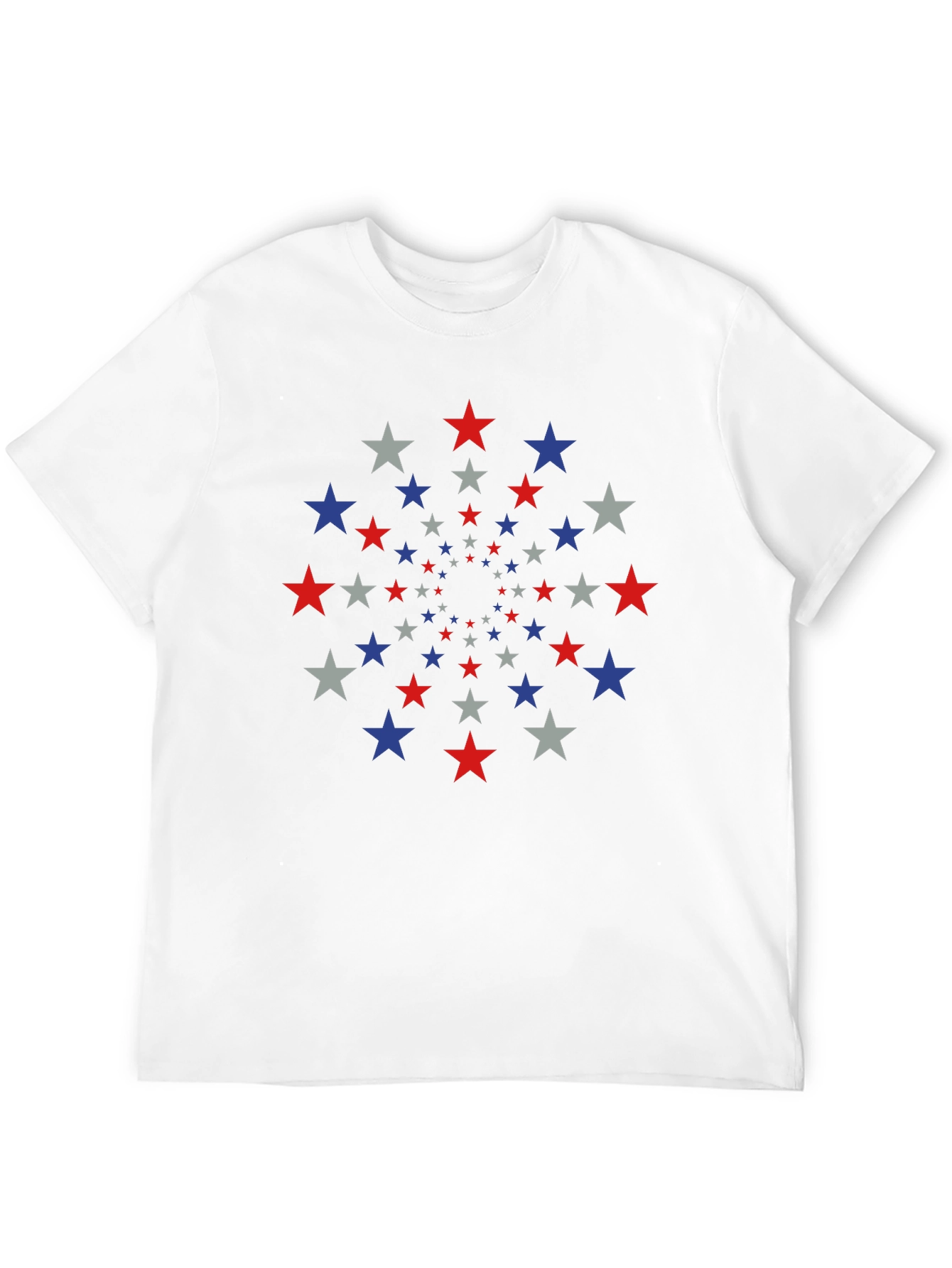 Star Pattern Tee - Patriotic Style