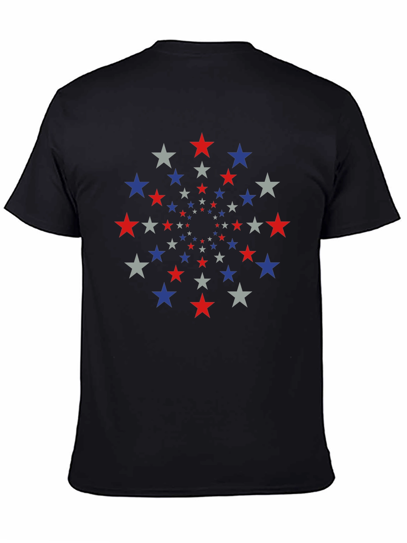Star Pattern Tee - Patriotic Style