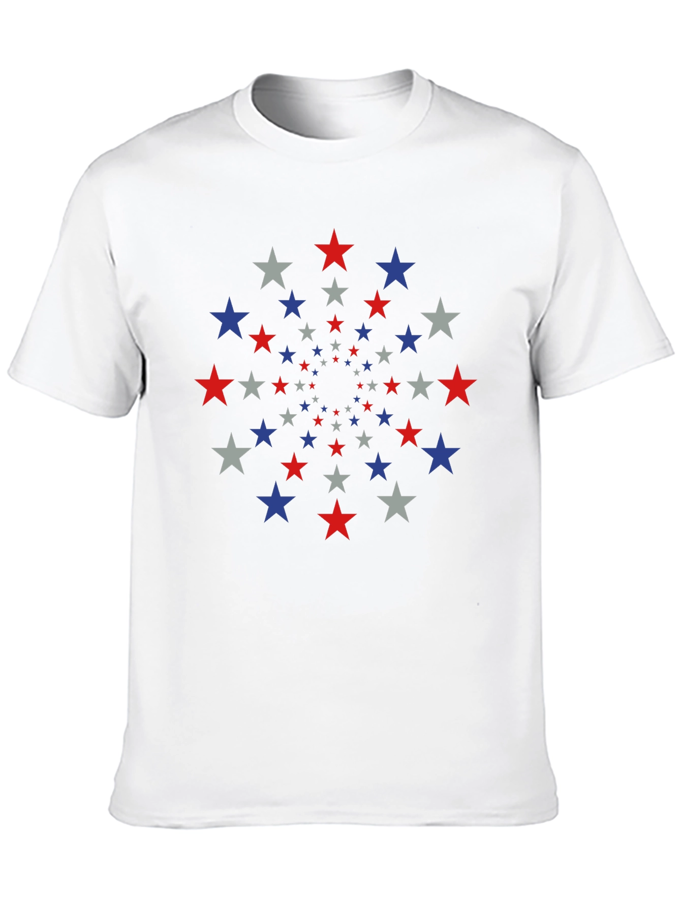 Star Pattern Tee - Patriotic Style