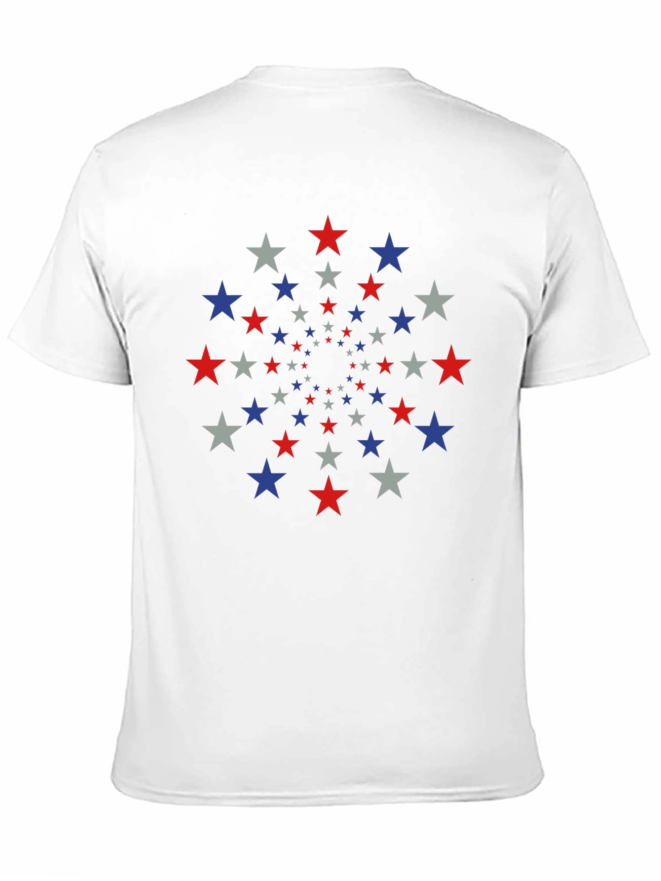 Star Pattern Tee - Patriotic Style