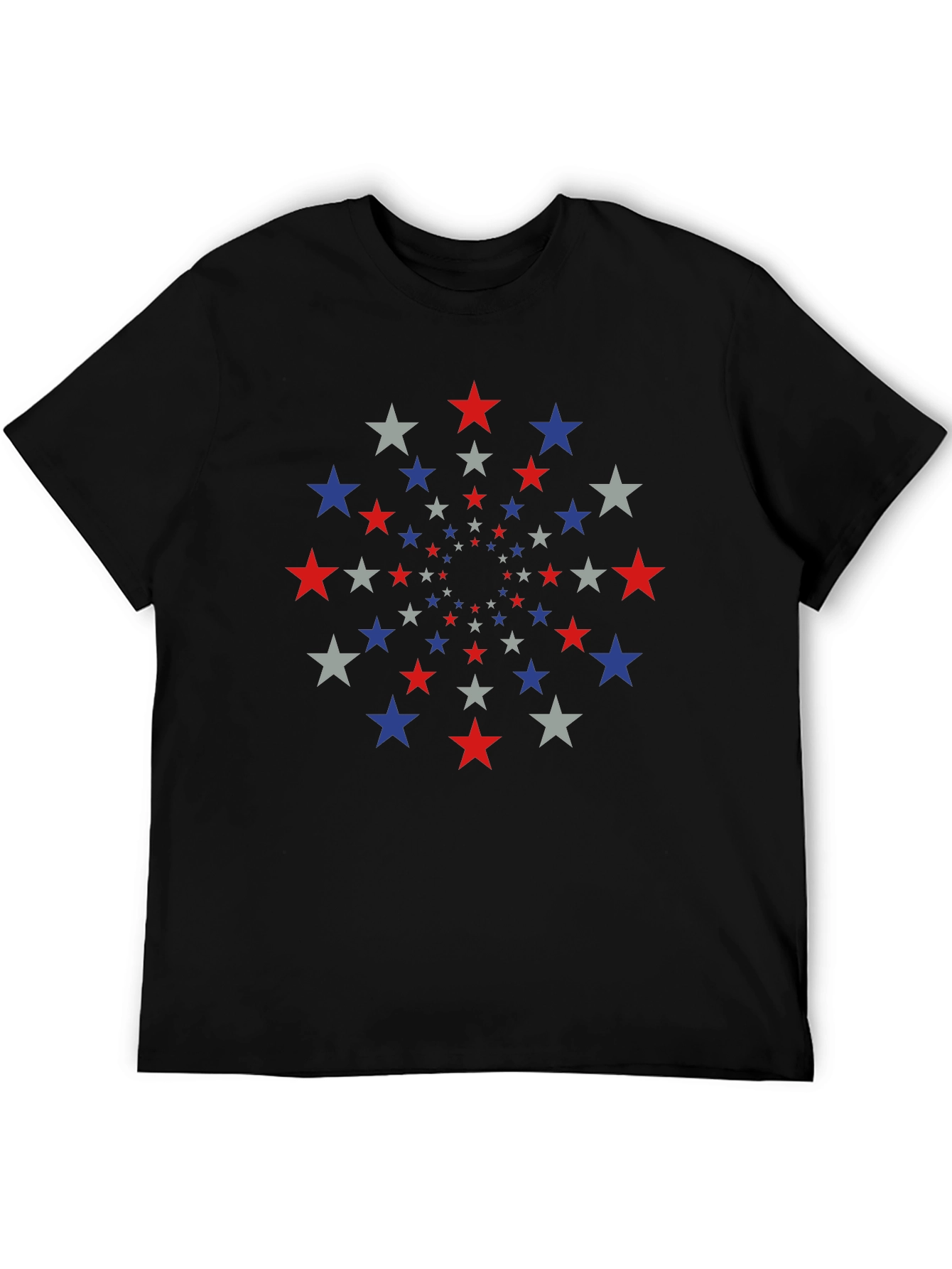 Star Pattern Tee - Patriotic Style