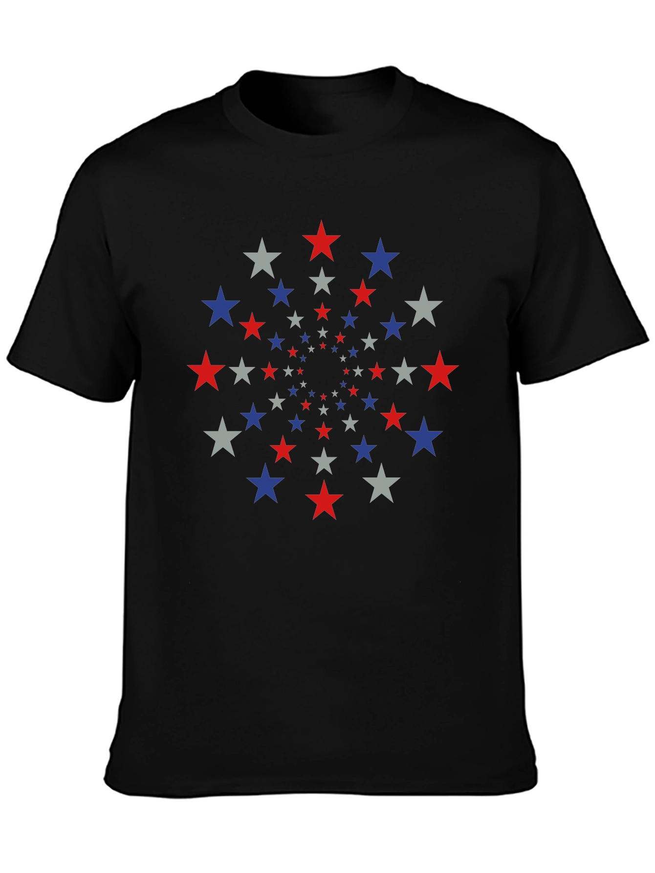 Star Pattern Tee - Patriotic Style