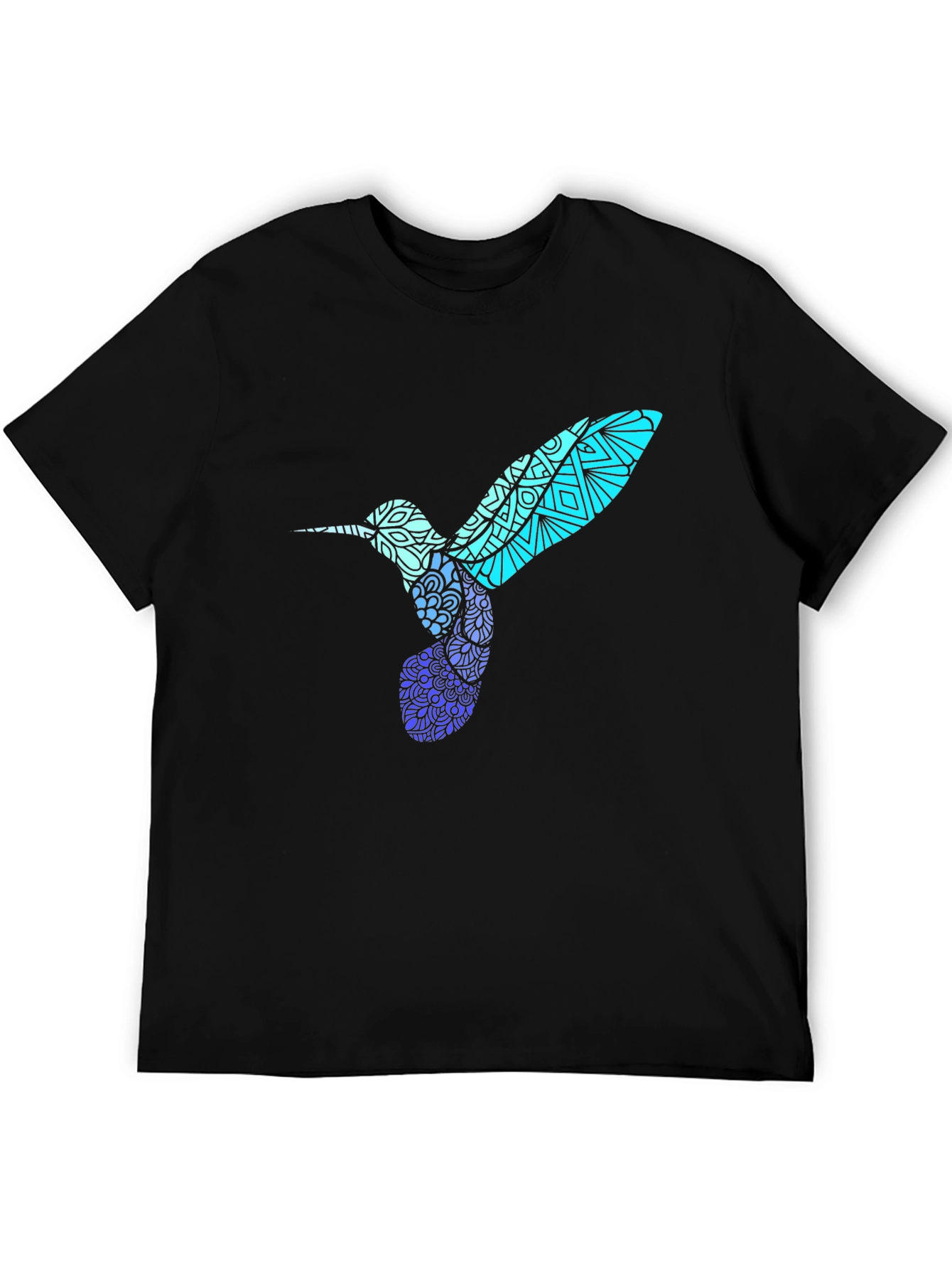 Hummingbird Graphic Tee - Stylish Mens Black T-Shirt