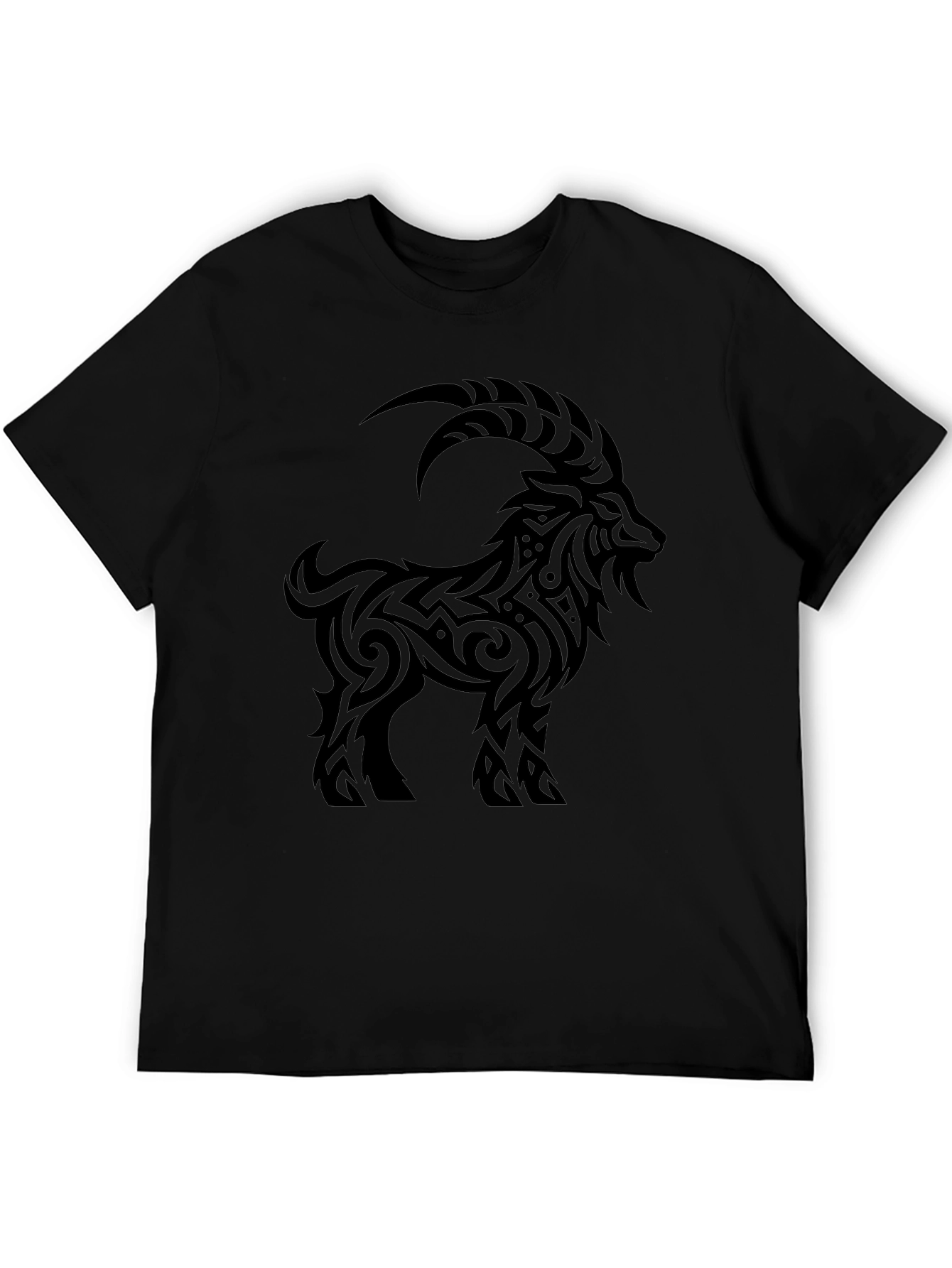Tribal Goat Black T-Shirt