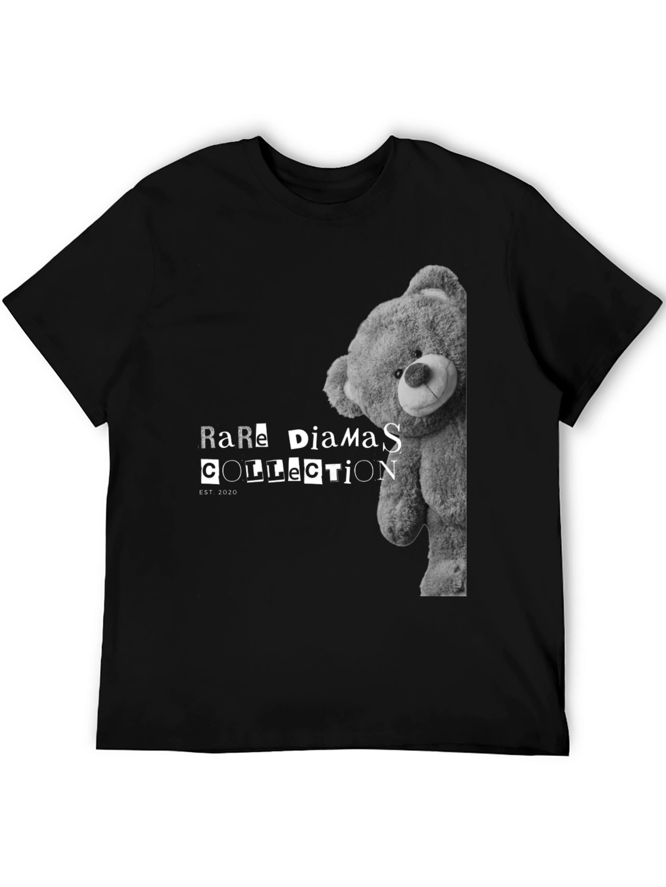 Rare Diamas Collection Teddy Bear Black T-Shirt