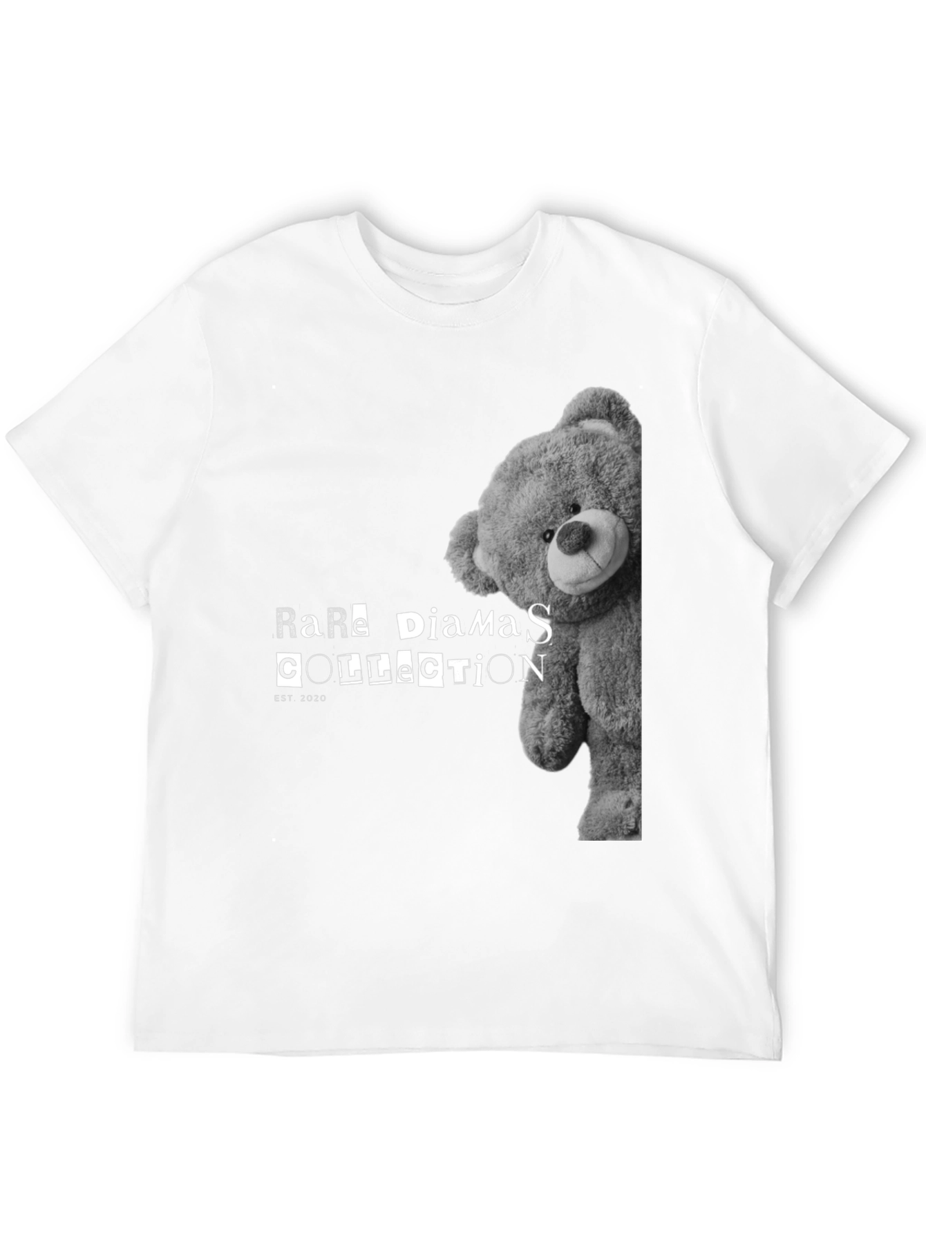 Rare Diamas Collection Teddy Bear Black T-Shirt