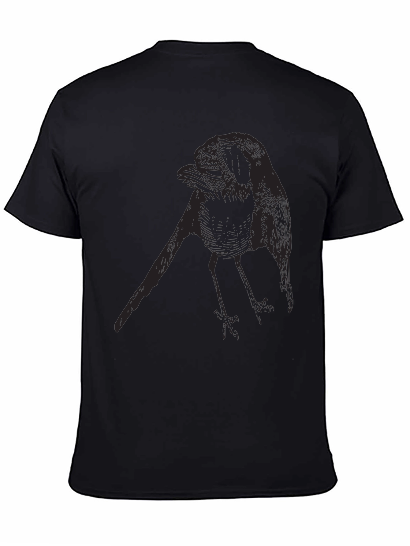 Black Crow Graphic Tee - Mens Casual Style