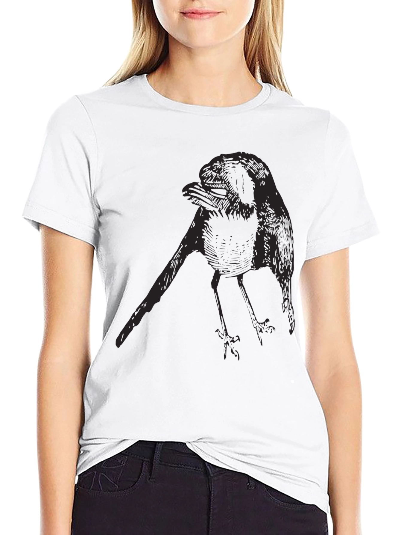 Black Crow Graphic Tee - Mens Casual Style