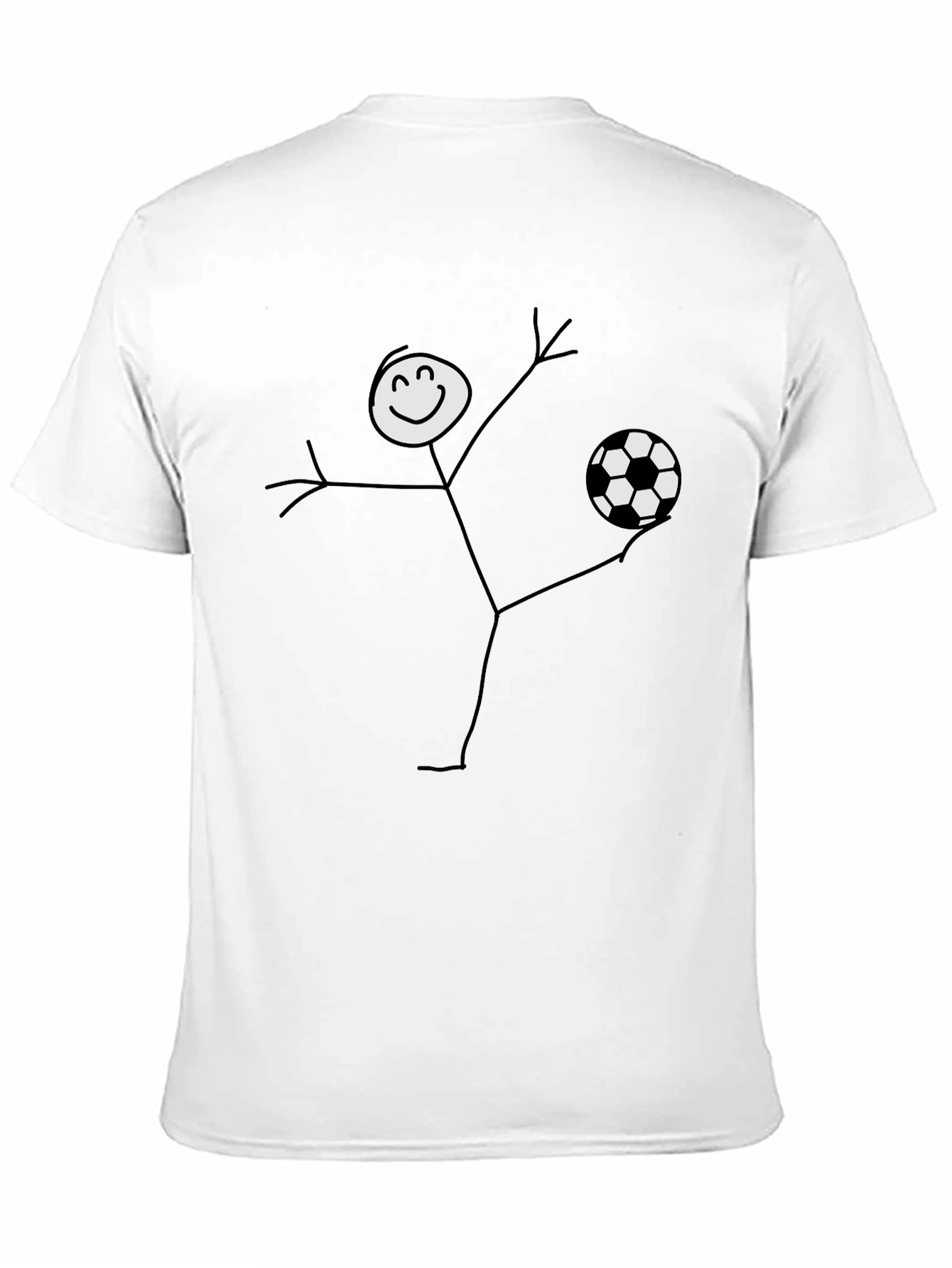 Soccer Stick Figure Graphic Tee - Black