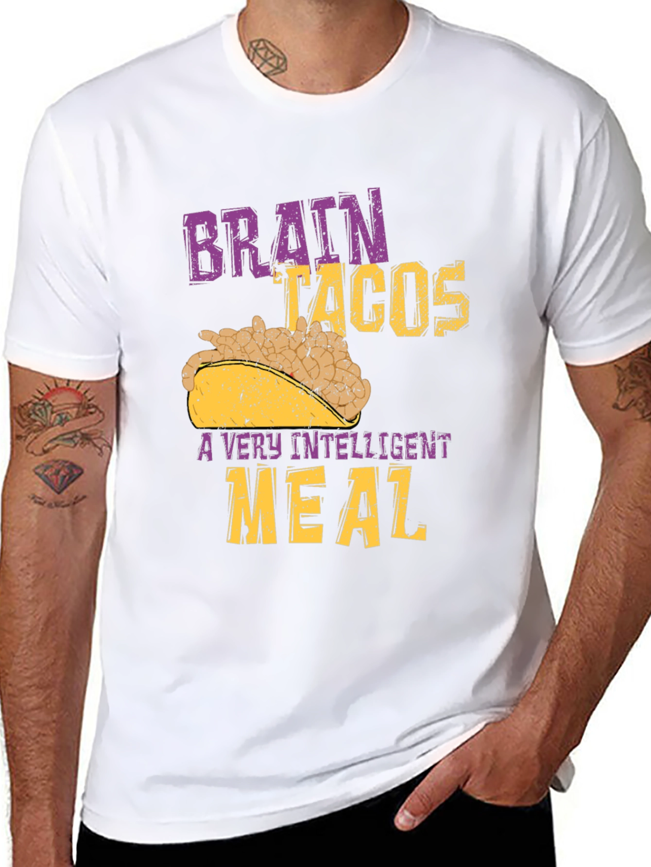 Brain Tacos T-Shirt - Intelligent Meal