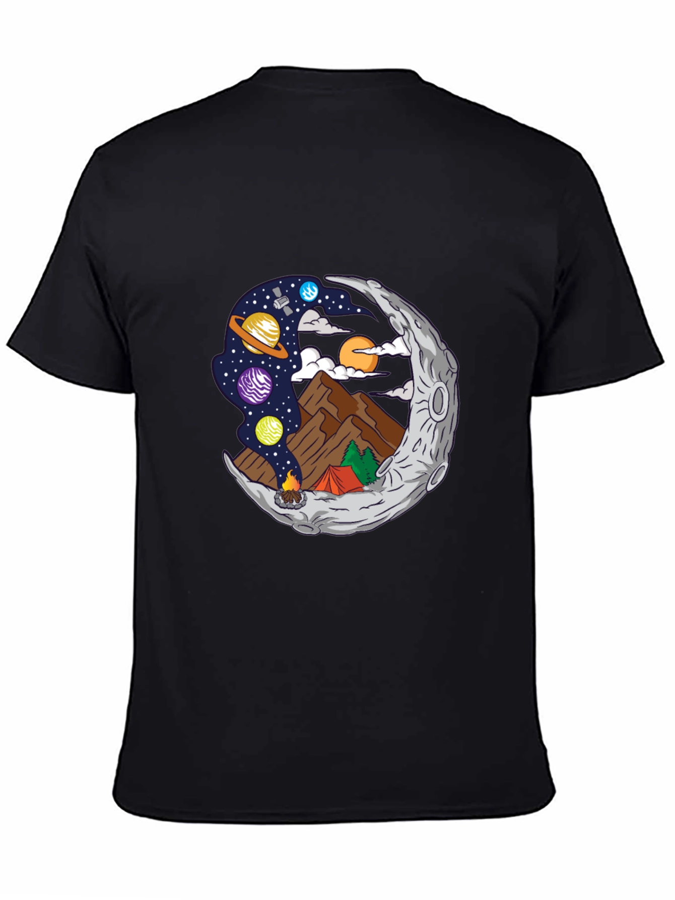 Cosmic Camping Black T-Shirt