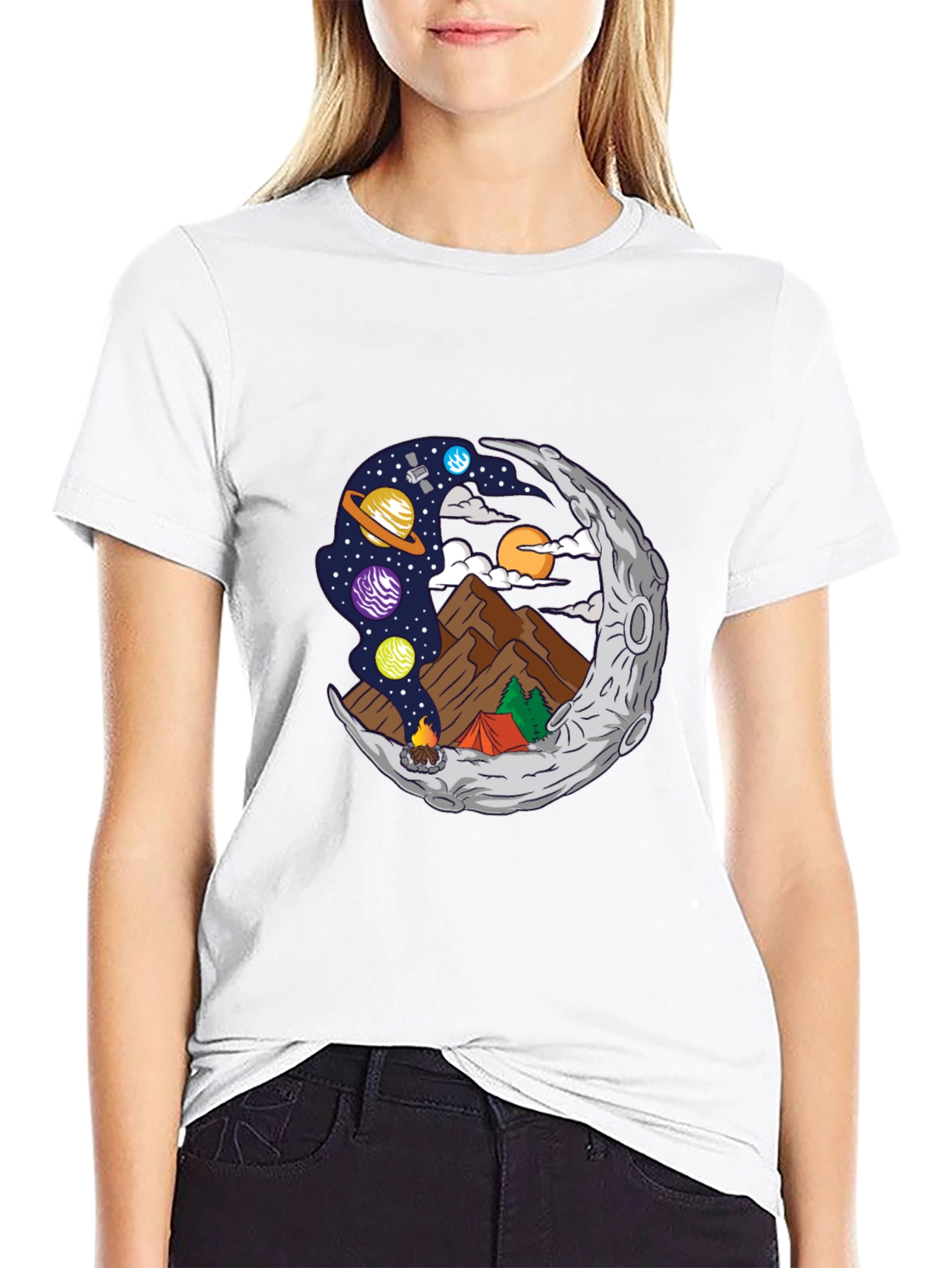 Cosmic Camping Black T-Shirt
