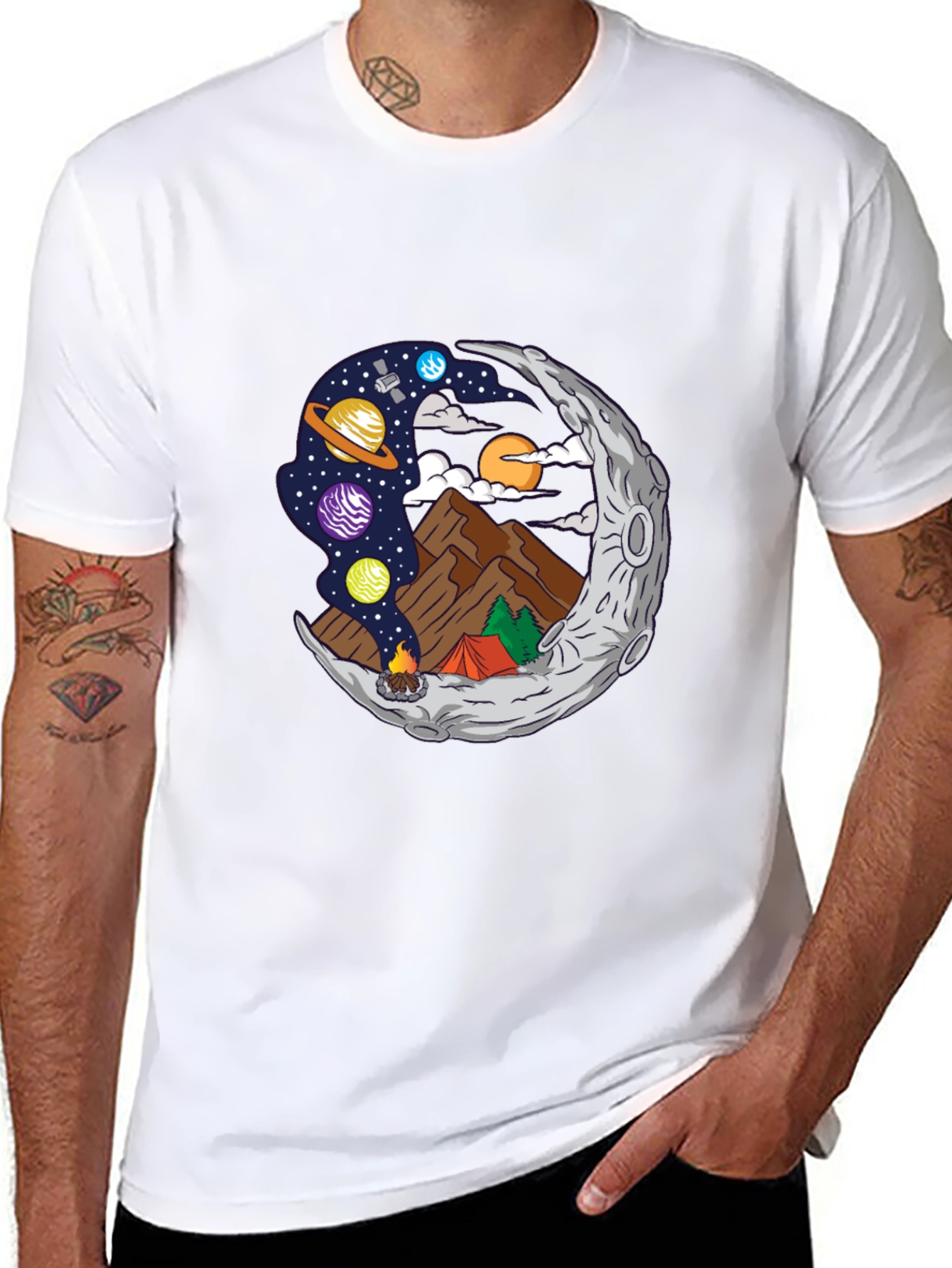 Cosmic Camping Black T-Shirt