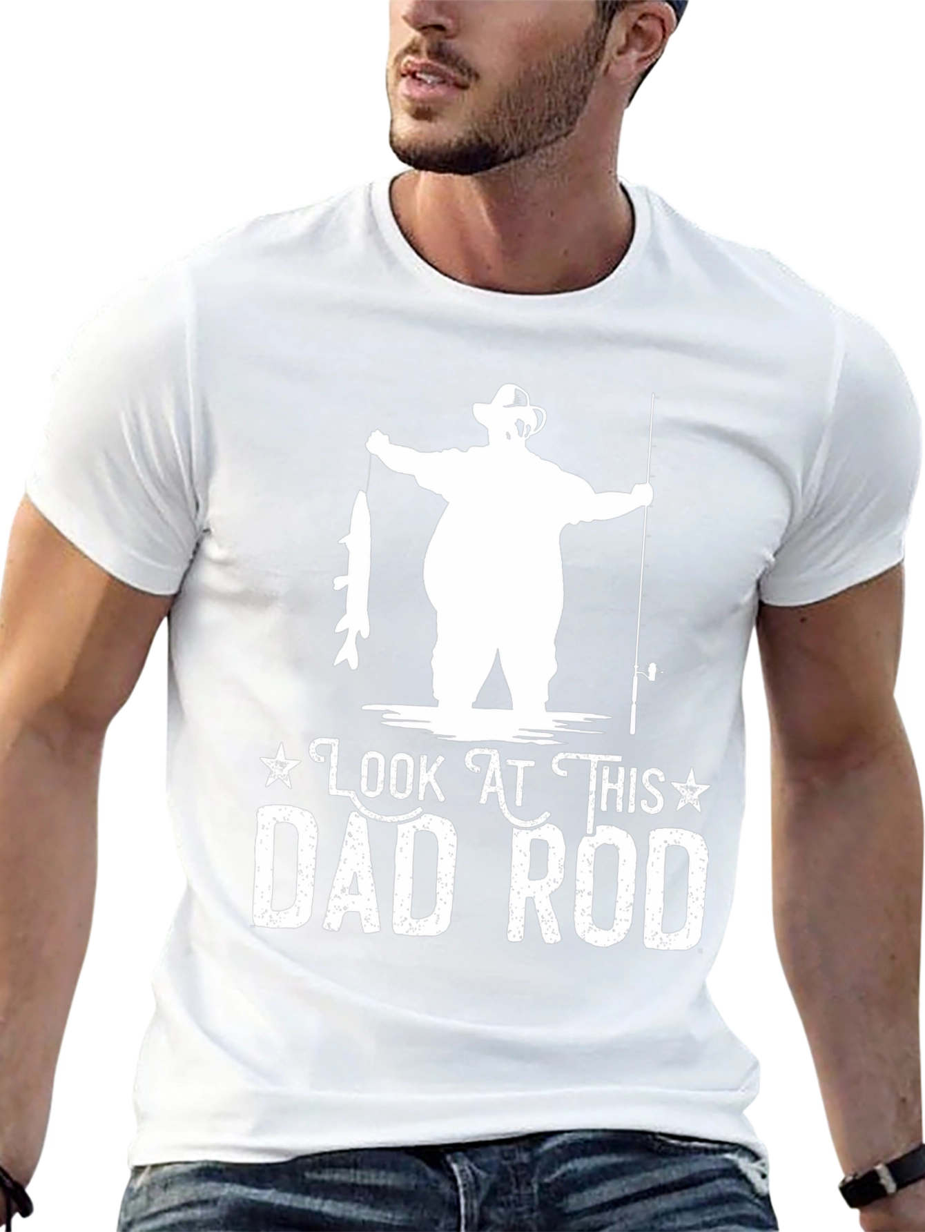 Look At This Dad Rod Fishing T-Shirt
