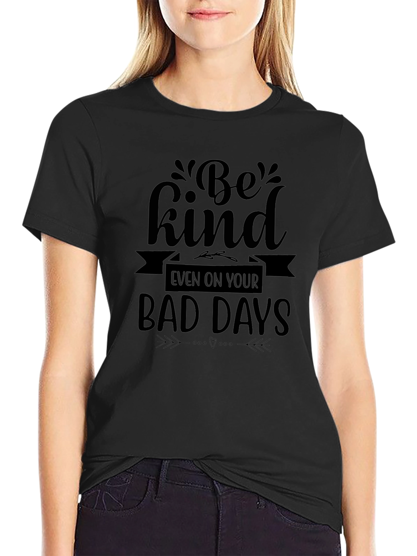 Be Kind Graphic Tee - Black Casual T-Shirt