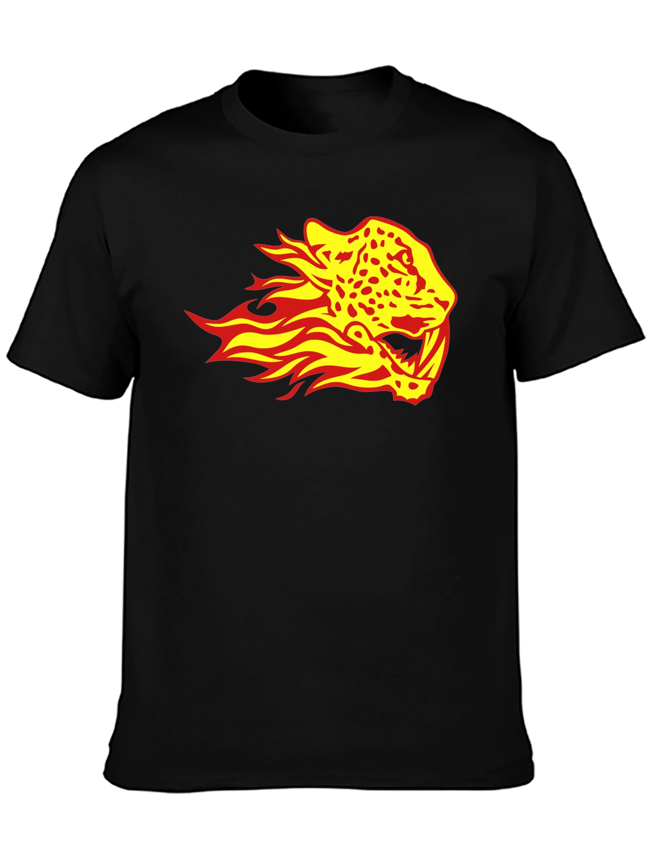 Fiery Jaguar Graphic Tee - Black