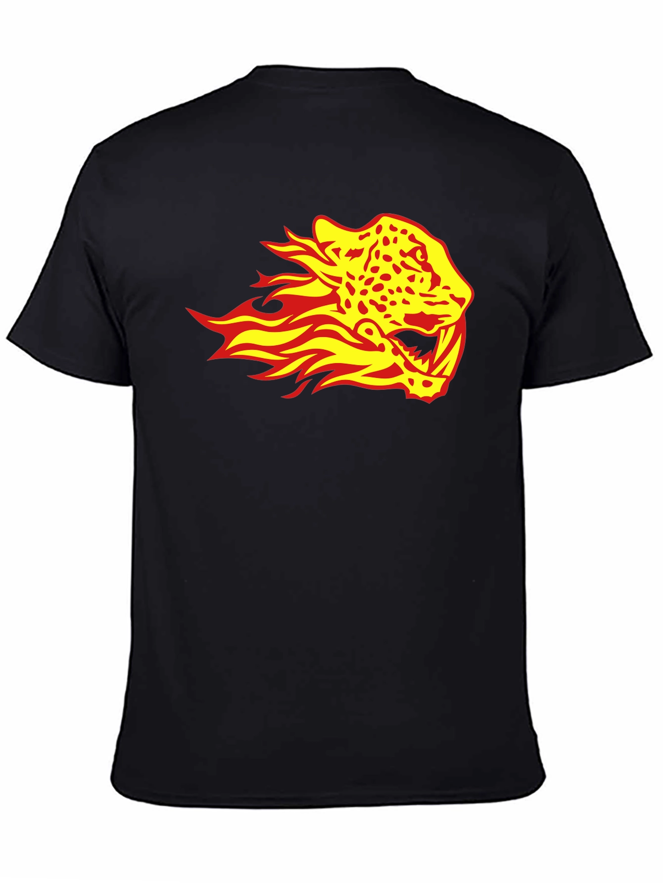Fiery Jaguar Graphic Tee - Black