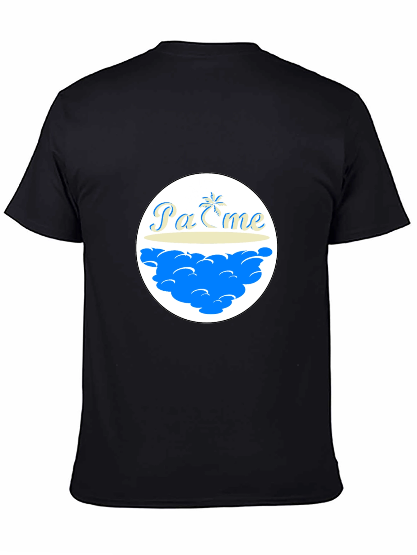 Island Graphic Tee - Black Cotton Shirt
