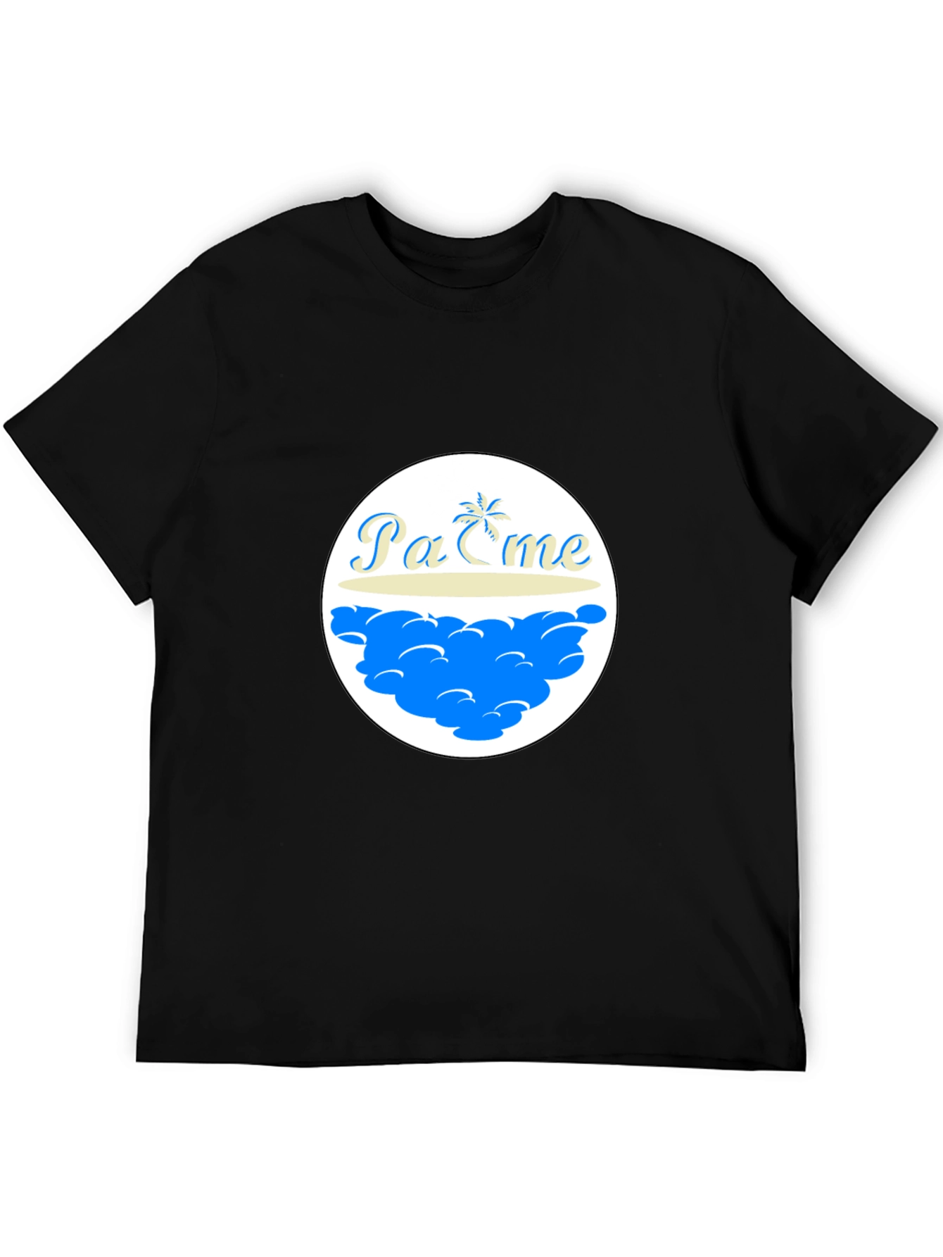 Island Graphic Tee - Black Cotton Shirt